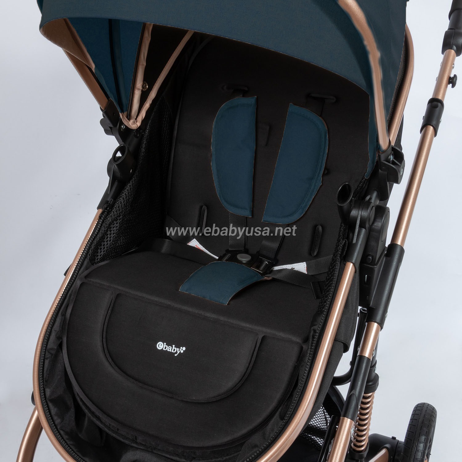 COCHE CUNA MOISÉS DE LUJO «COMFORT» AZUL - 4