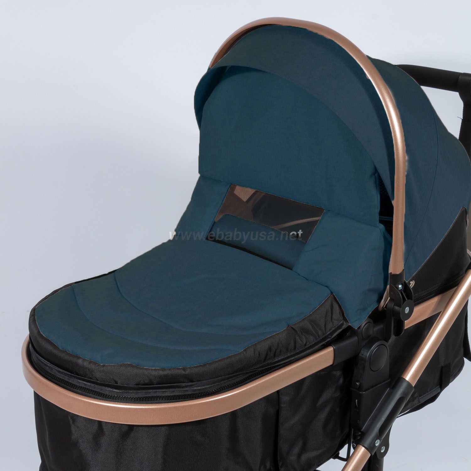 COCHE CUNA MOISÉS DE LUJO «COMFORT» AZUL - 5
