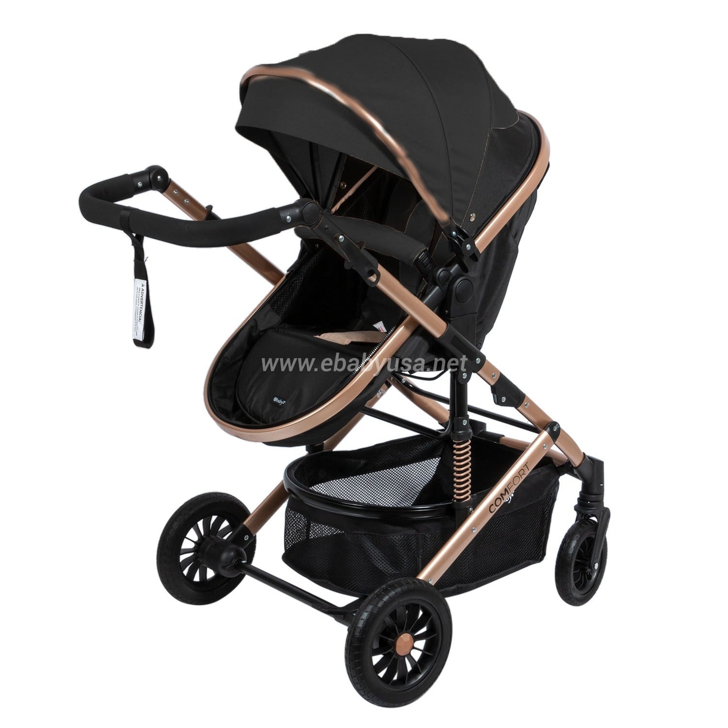 COCHE CUNA MOISÉS DE LUJO «COMFORT» NEGRO - 2