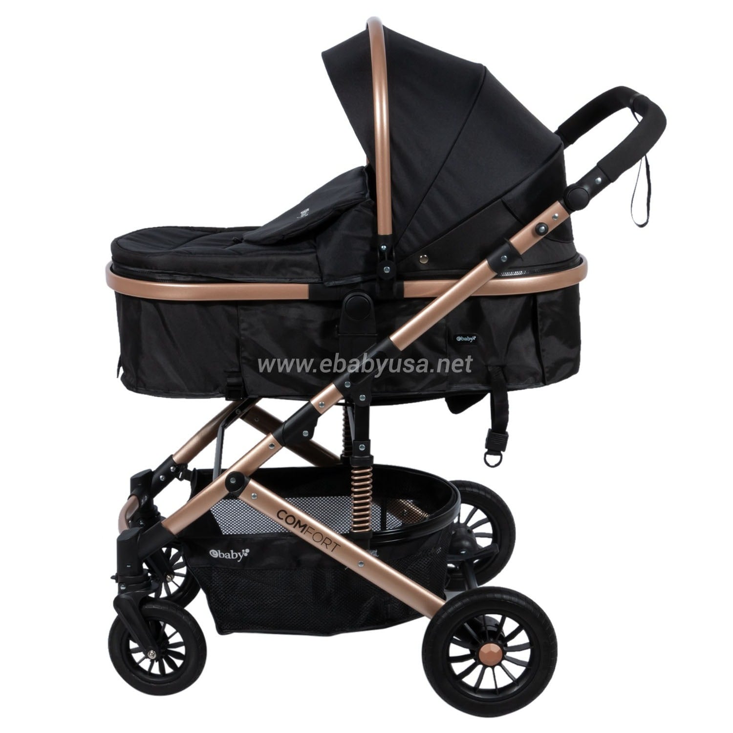 COCHE CUNA MOISÉS DE LUJO «COMFORT» NEGRO - 3