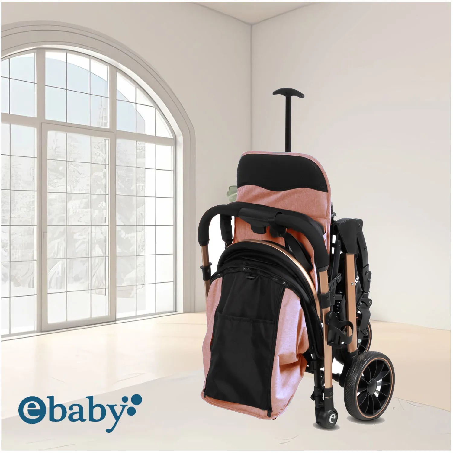 COCHE MOISÉS TRAVEL SYSTEM EBABY «SPARROW» PORTA BEBÉ PINK - 8