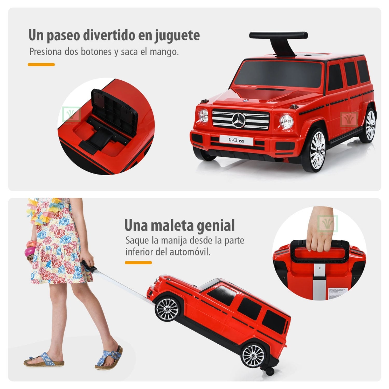 CORREPASILLOS 2 EN 1 MALETA ROJO - 3