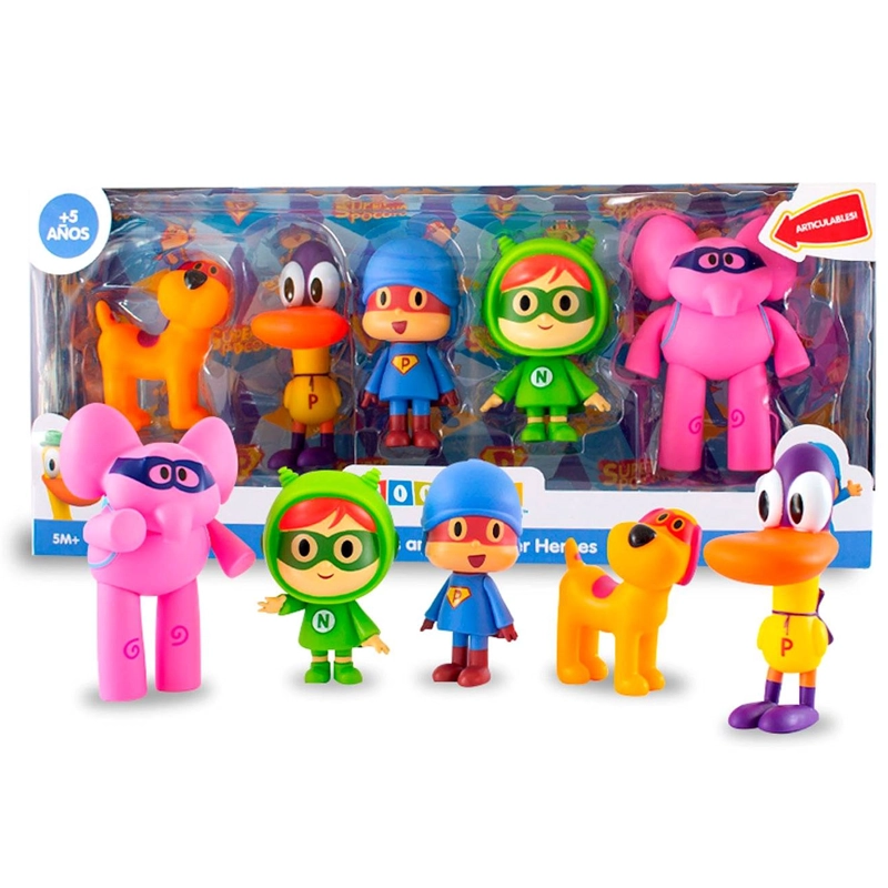 SET DE FIGURAS ARTICULABLES POCOYO Y SUS AMIGOS 5PCS - 2