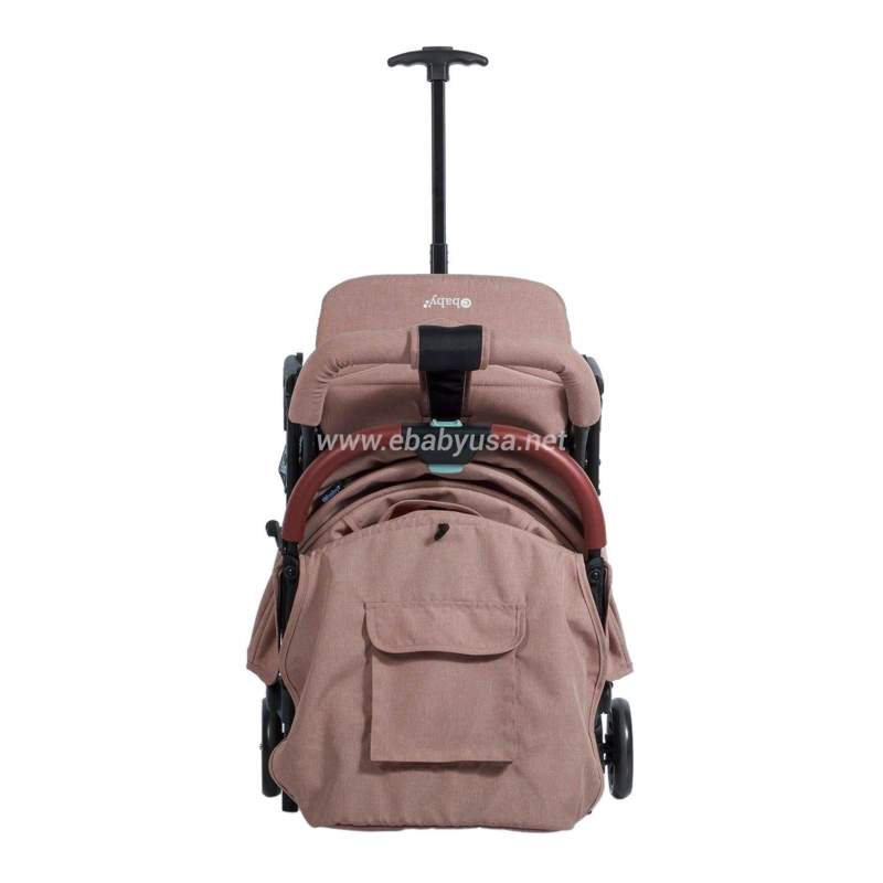 COCHE MALETA EBABY RESPALDAR RECLINABLE KALAN ROSADO - 2