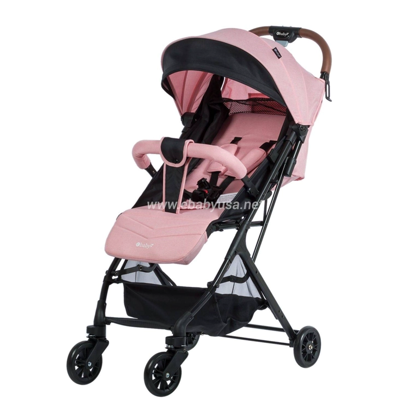 COCHE MALETA EBABY RESPALDAR RECLINABLE KALAN ROSADO - 3
