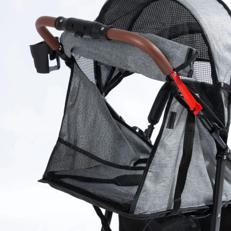 COCHE DE PASEO NAT MALETA CON CUBRE PIES PLEGABLE ROSADO - 4