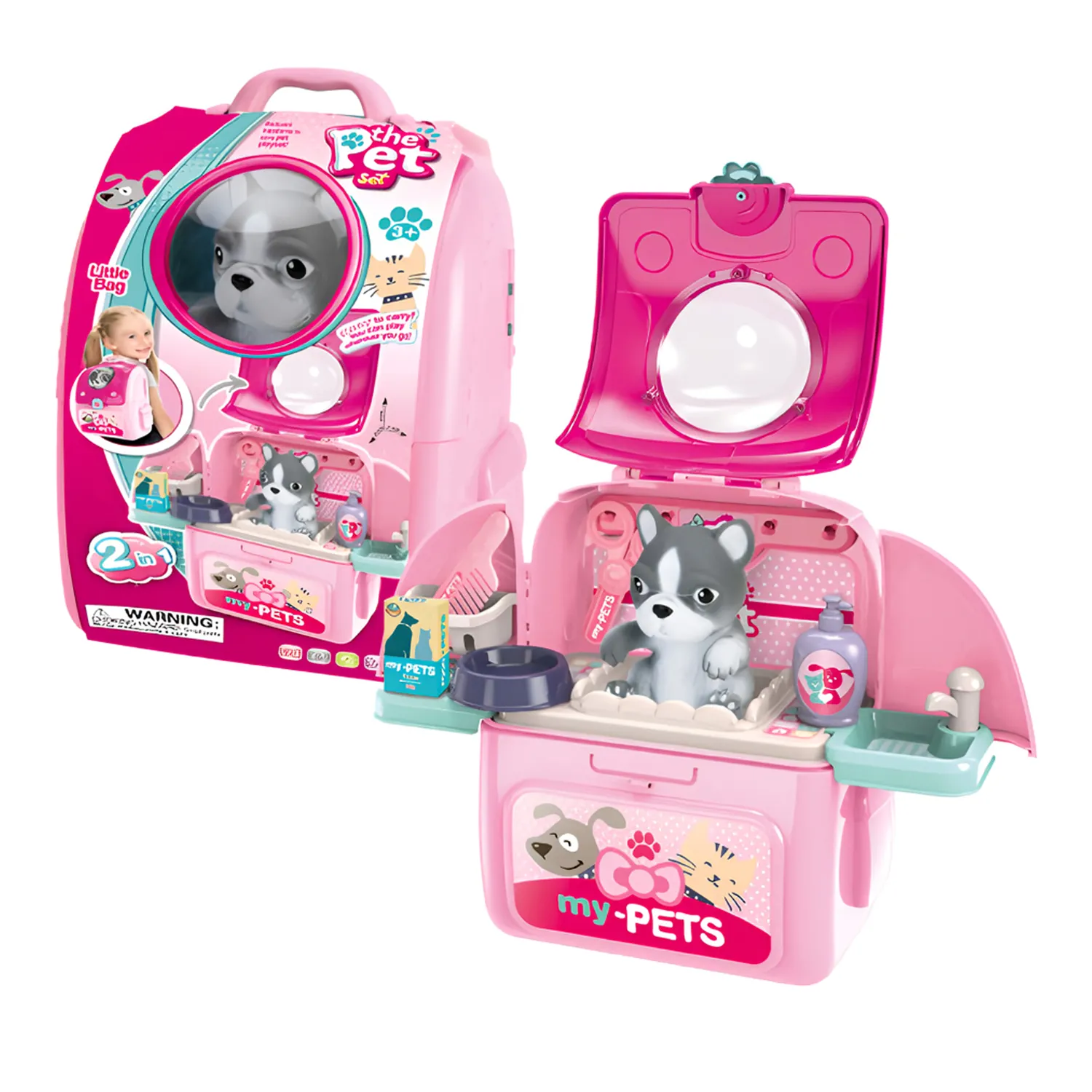 JUGUETE KIT DE VETERINARIA 2 EN 1 CON PERRITO 008-967B-2 - 1