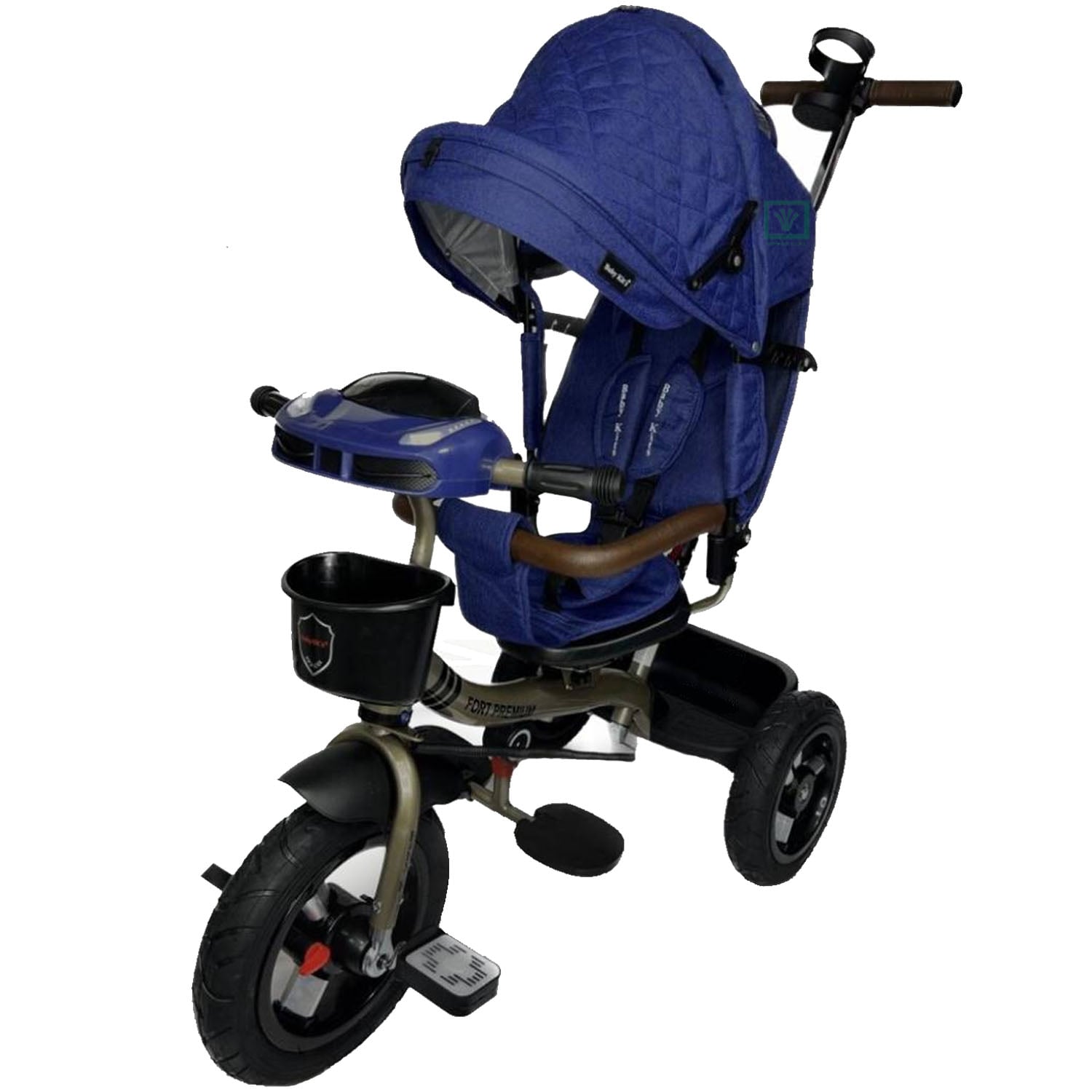 TRICICLO GUIADOR 3 EN 1 «FORT PREMIUM» USB AZUL - 2