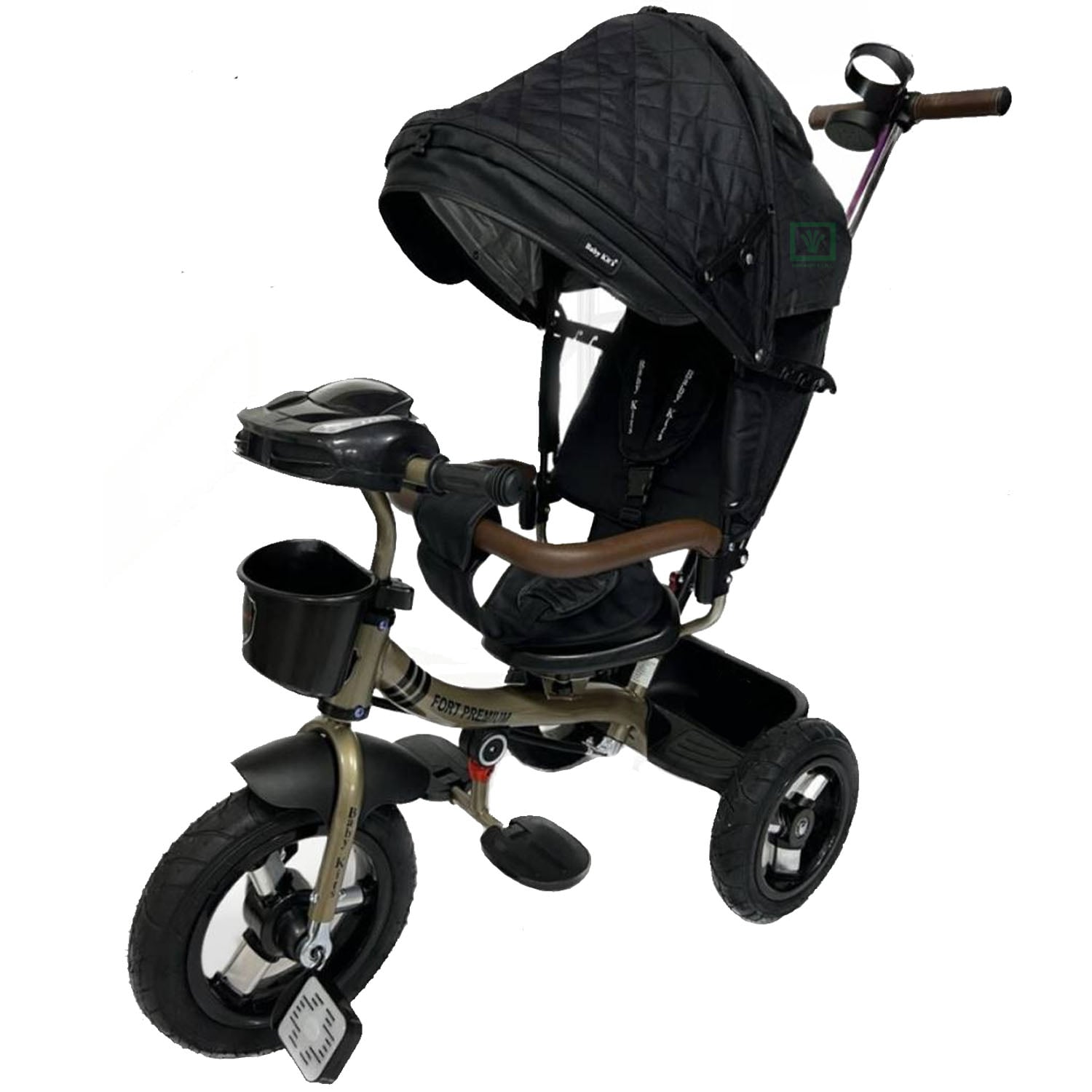 TRICICLO GUIADOR 3 EN 1 «FORT PREMIUM» USB NEGRO - 2