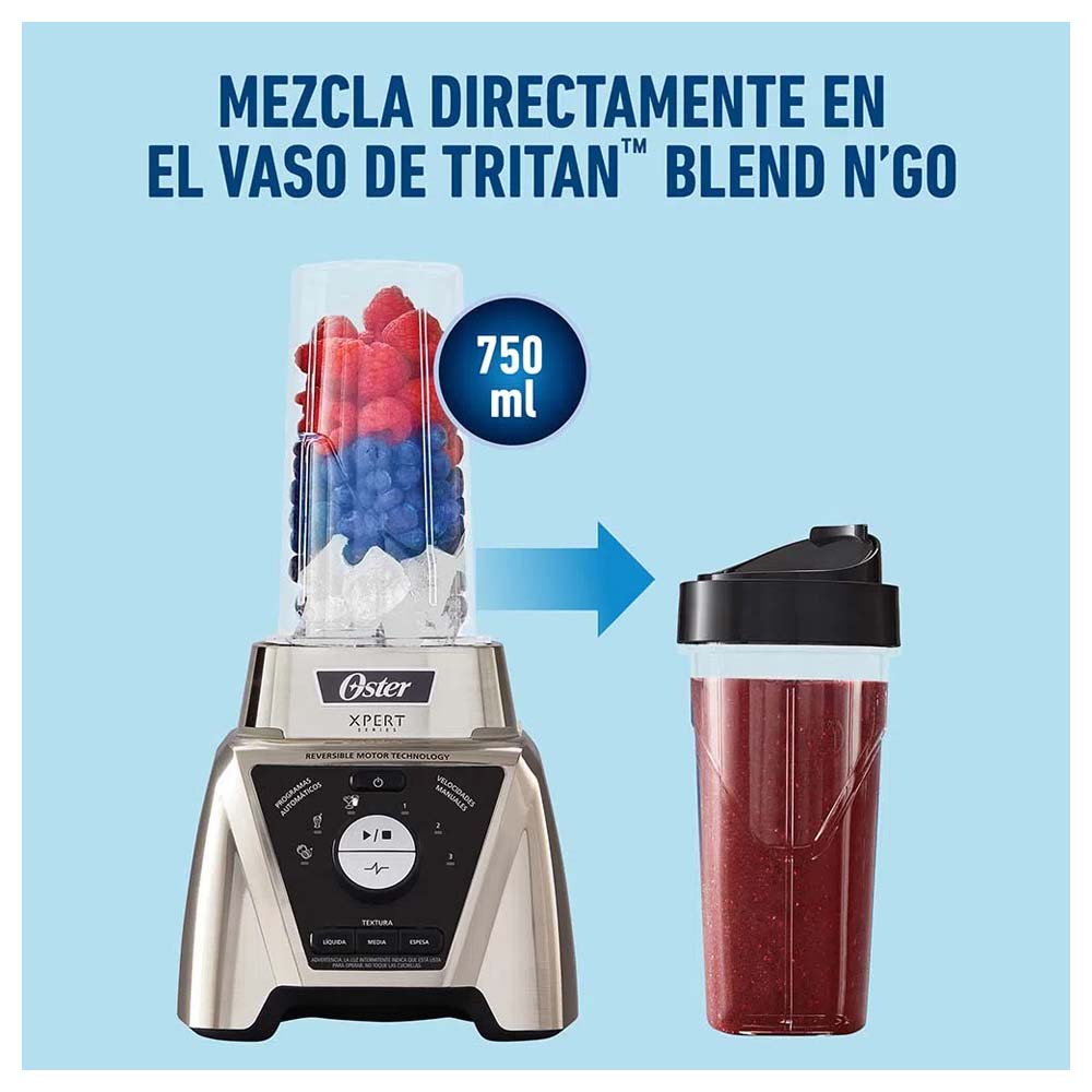 LICUADORA XPERT 2LTS Y UN BLEND N GO BLST3BCPG - 7