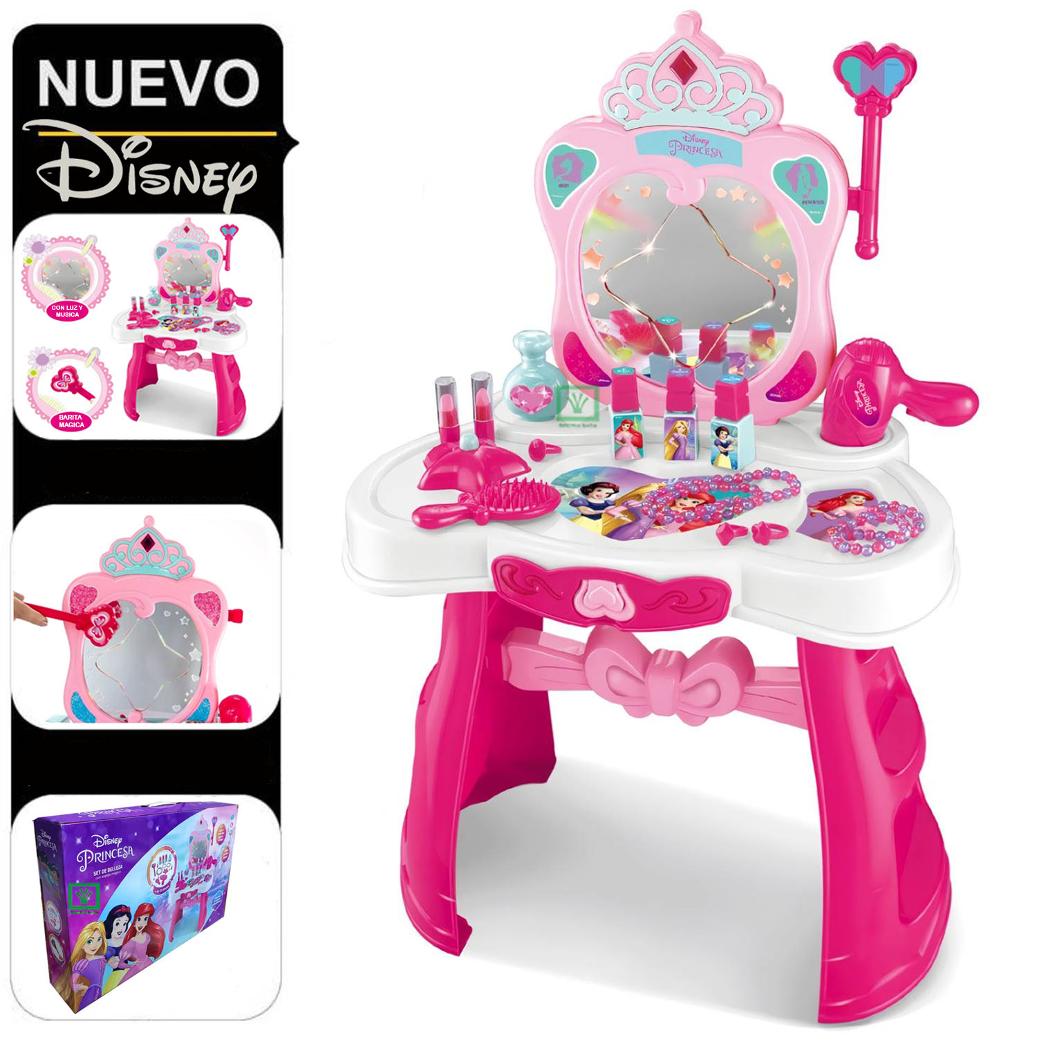 SET DE BELLEZA DISNEY PRINCESAS MUSICAL LUCES Y A SENSOR - 2