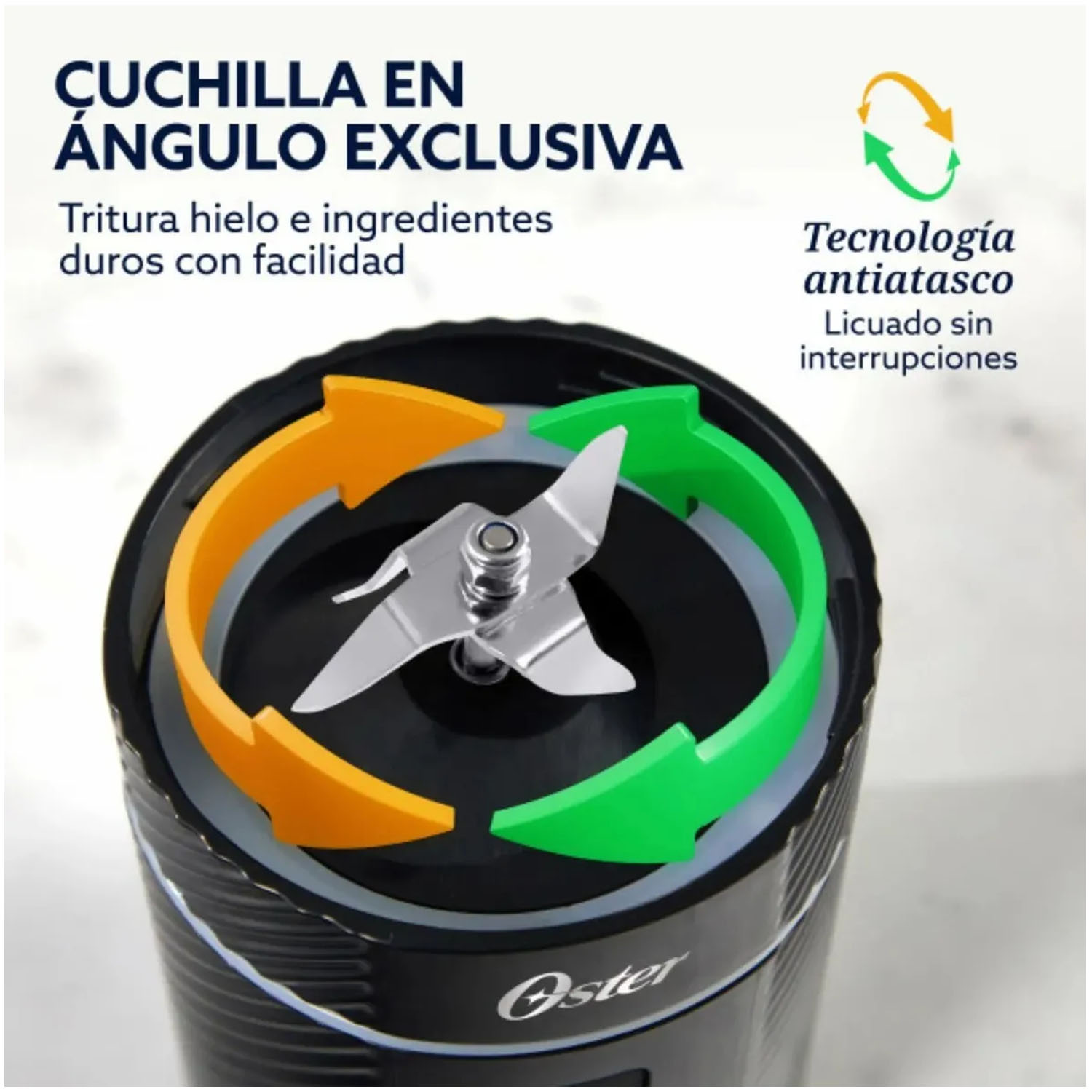 LICUADORA PORTÁTIL OSTER GOMAX, 590 ML , PARA SMOOTHIES, NEGRO, BLSTGFP-B20 - 5