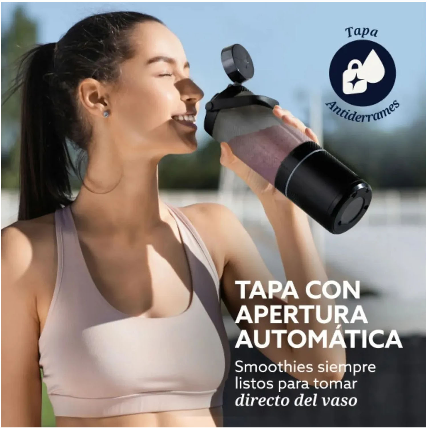 LICUADORA PORTÁTIL OSTER GOMAX, 590 ML , PARA SMOOTHIES, NEGRO, BLSTGFP-B20 - 6