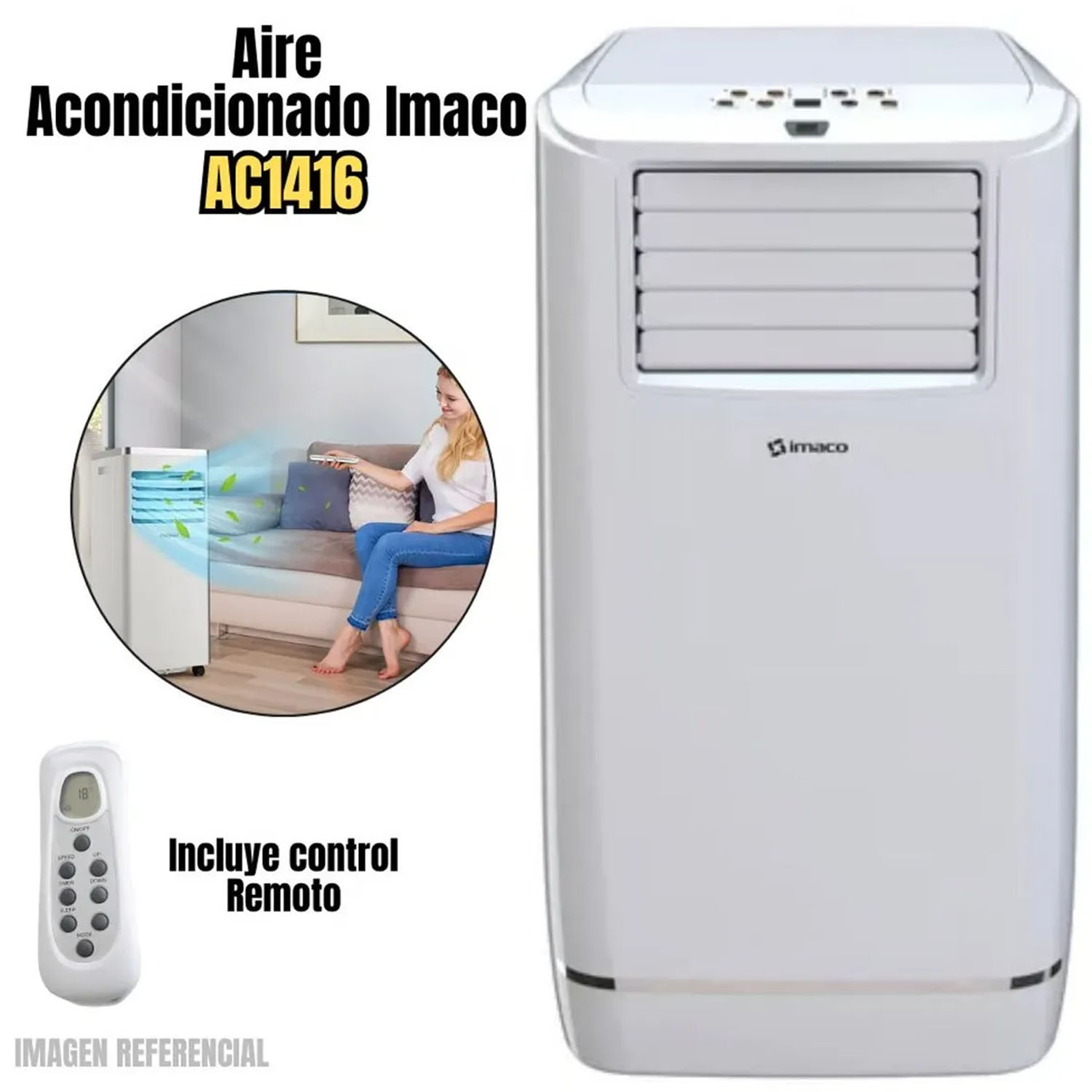 AIRE ACONDICIONADO PORTÁTIL IMACO AC1416 - 1