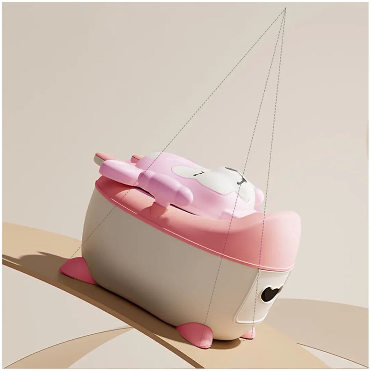 BACIN PARA BEBÉ «BAMBI» DE LUJO ROSADO - 7