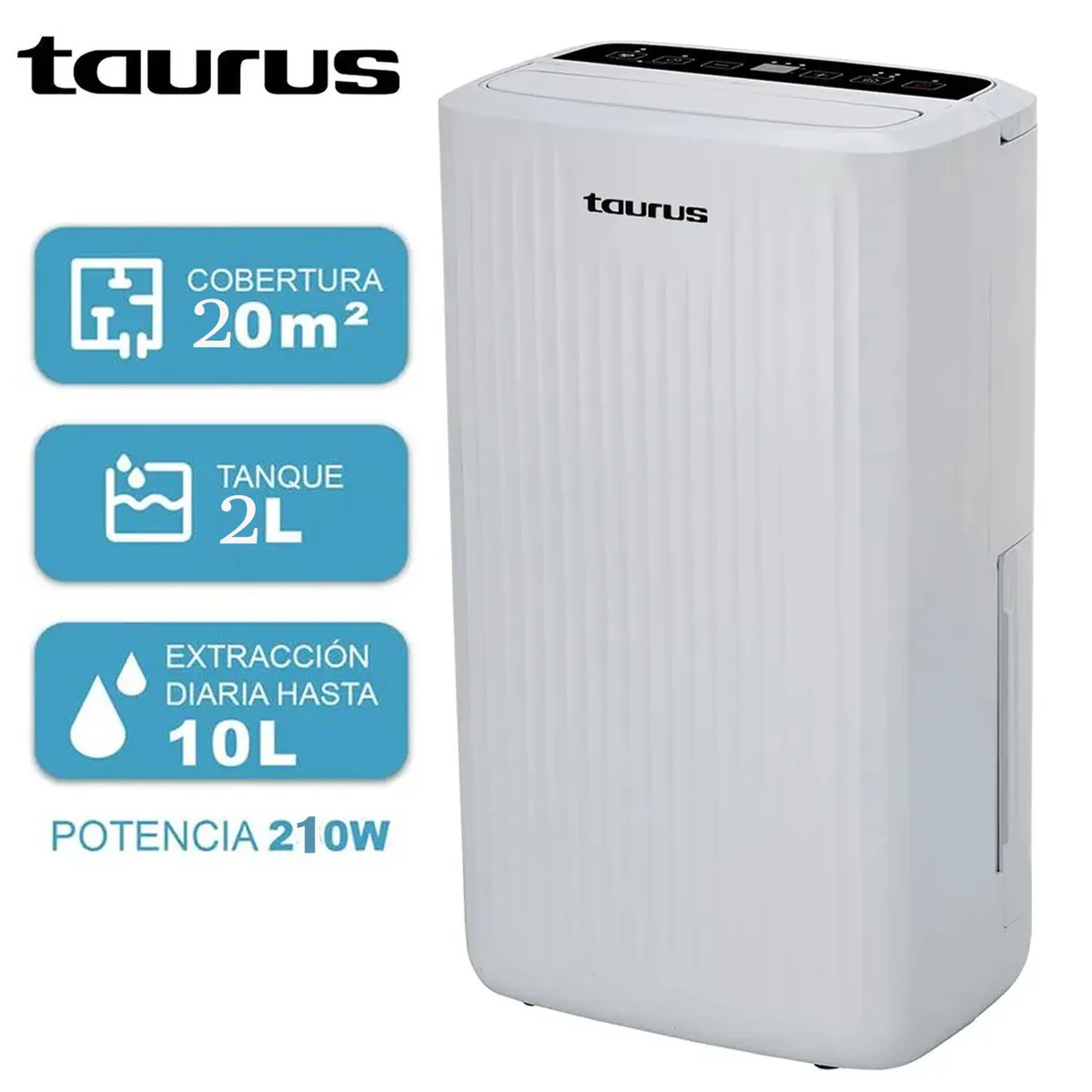DESHUMEDECEDOR TAURUS DH-10L 10 LITROS 210W. - 1