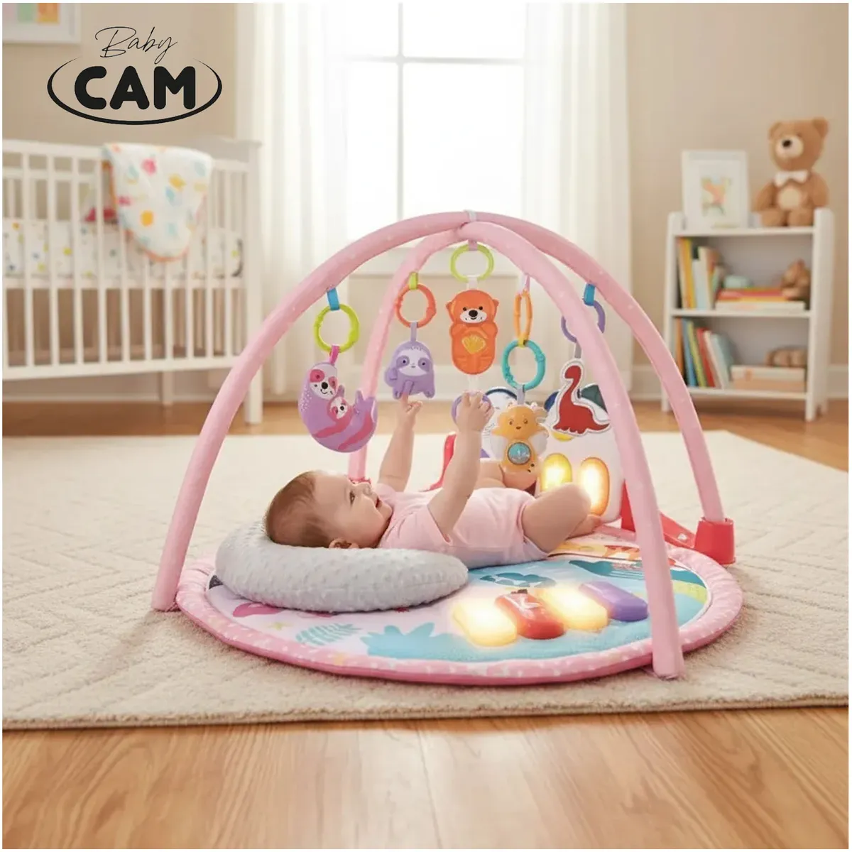 GIMNASIO PIANO MUSICAL BABY CAM 7 EN 1 PINK - 5