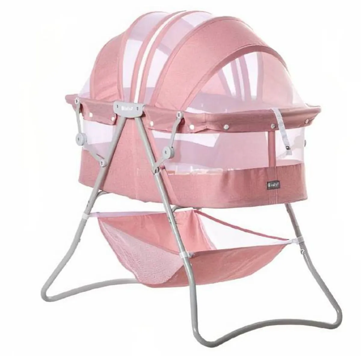 CUNA PORTÁTIL PLEGABLE PARA BEBÉ »DOLLY» PINK - 4