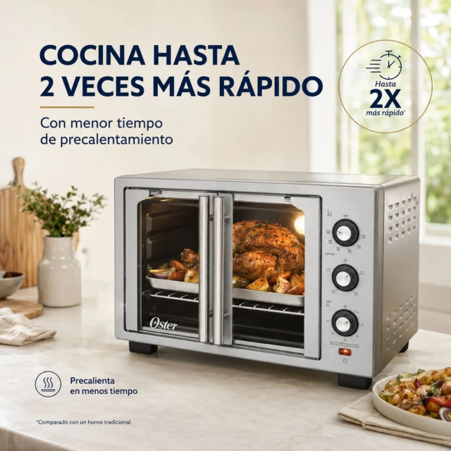 HORNO CON FREIDORA DE AIRE OSTER® DE 35 LITROS, PUERTAS FRANCESAS, TSSTTV35FDMAFNS - 5