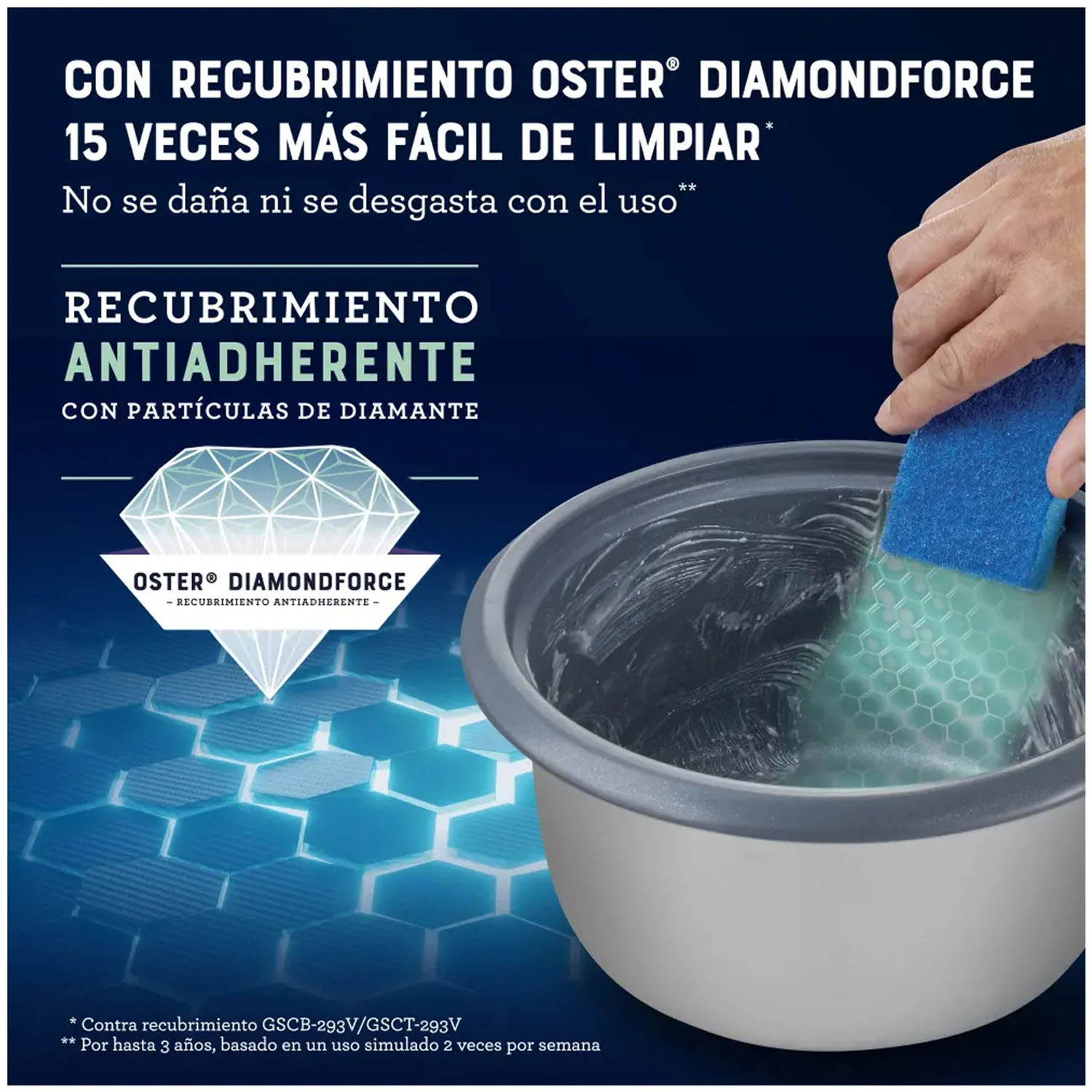 OLLA ARROCERA OSTER DE 1 8L DIAMONDFORCE CKSTRCB10DFSKE GRIS - 4