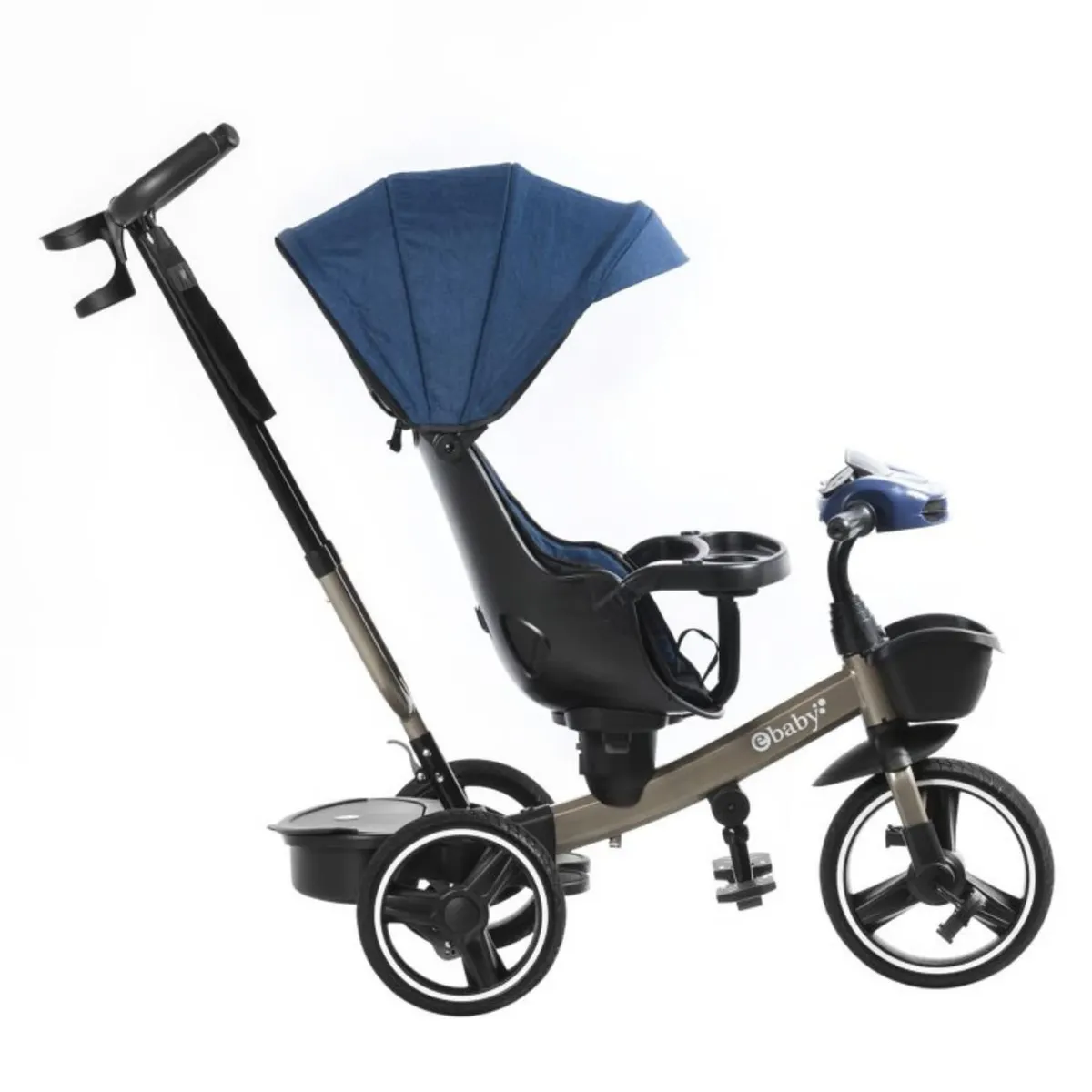 TRICICLO GUIADOR PARA NIÑOS USB Y BLUETOOH VENICE AZUL - 2