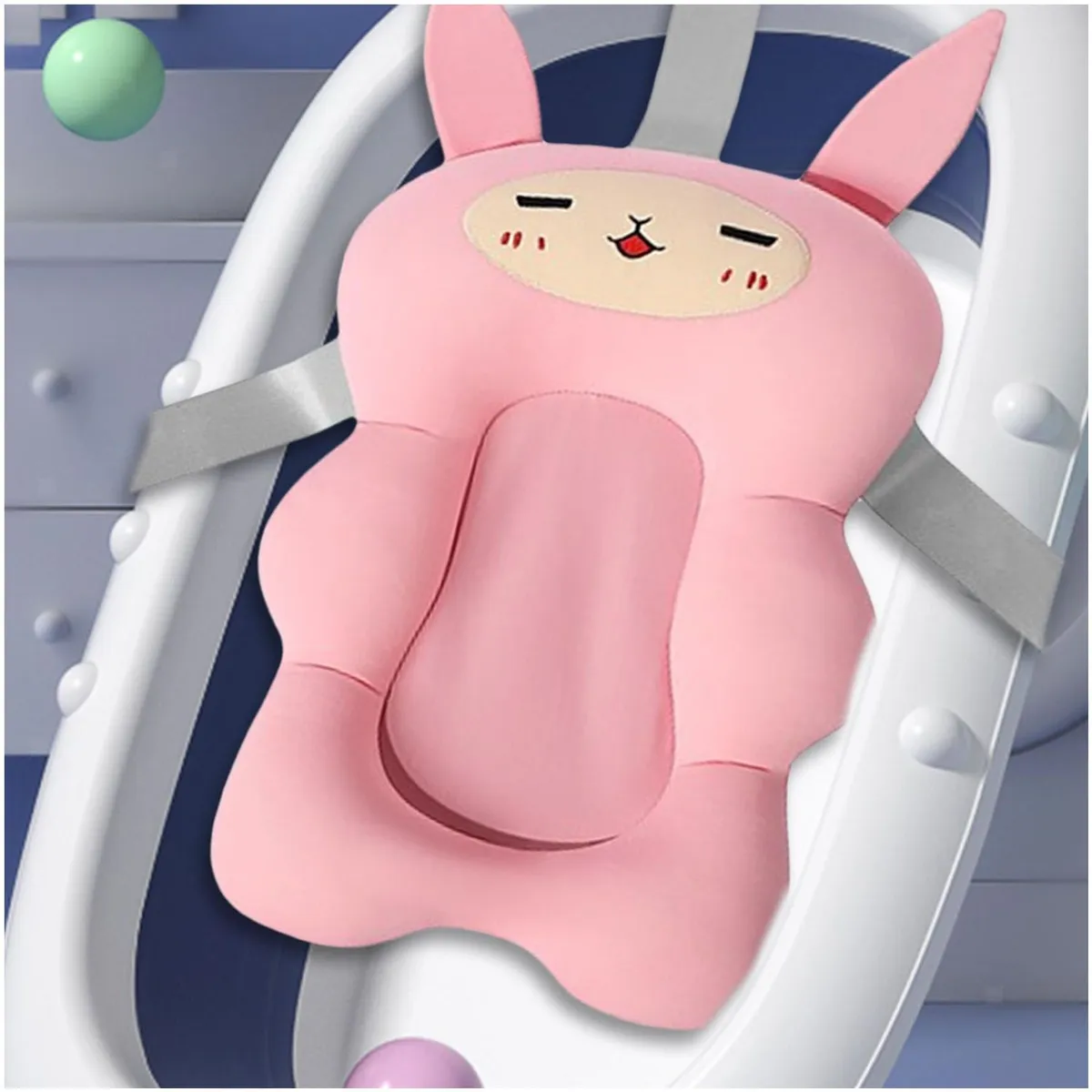 ALMOHADILLA COJÍN PARA TINA DE BAÑO ROSADO - 2