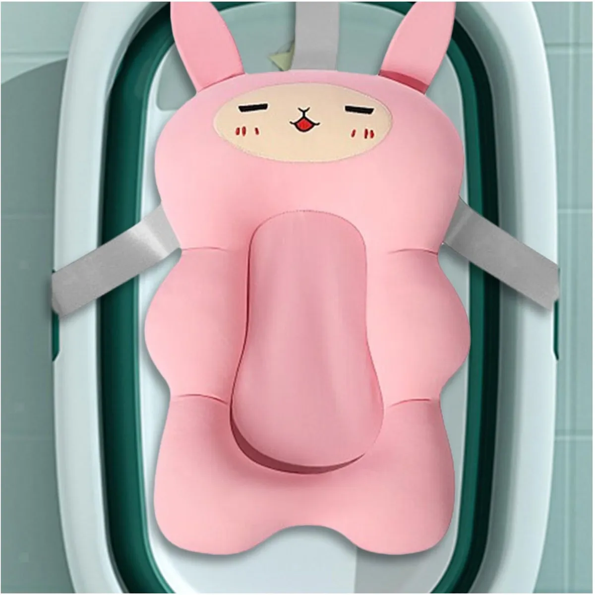 ALMOHADILLA COJÍN PARA TINA DE BAÑO ROSADO - 4