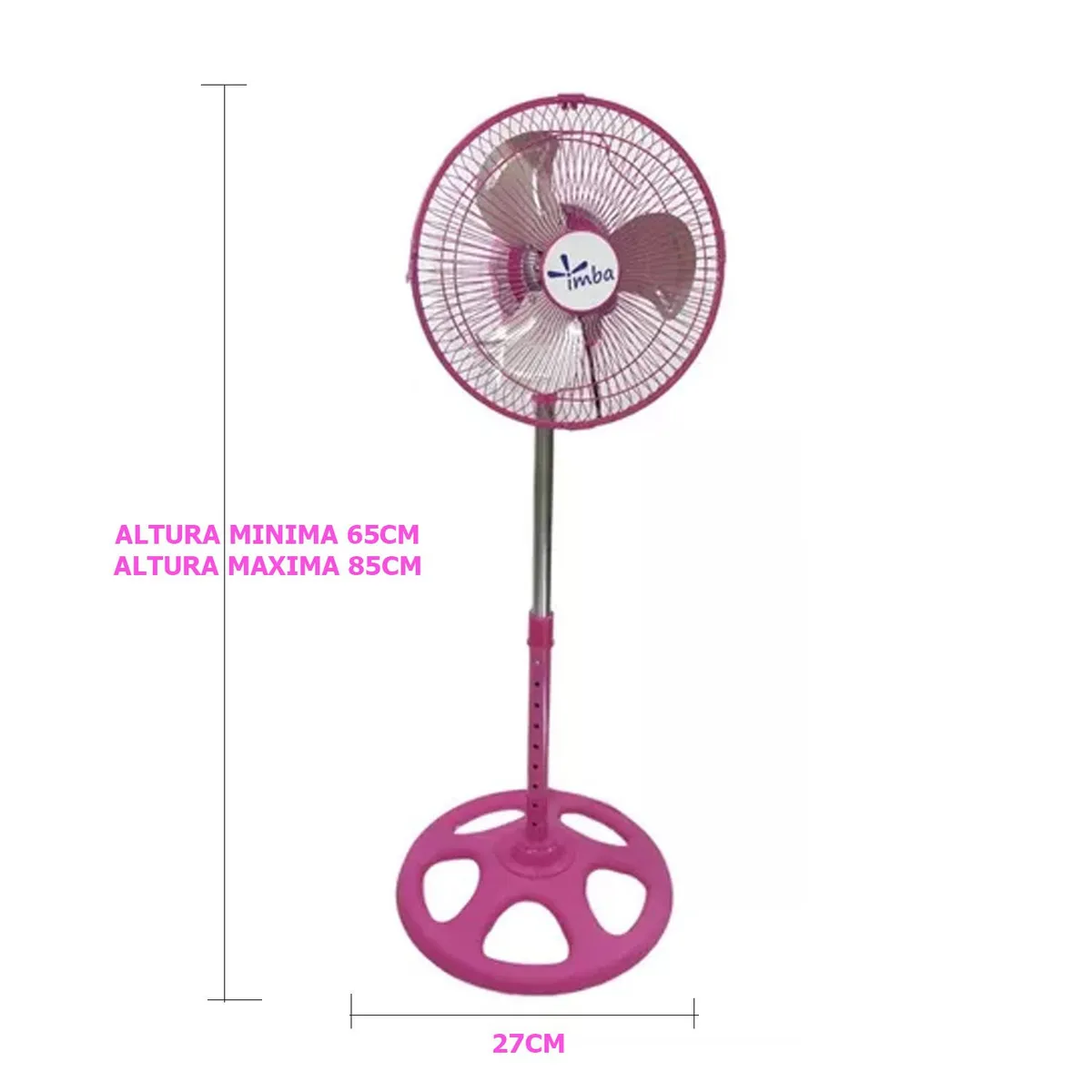 VENTILADOR PEDESTAL DE 10' ROSADO 60 WATTS ROSADO - 3
