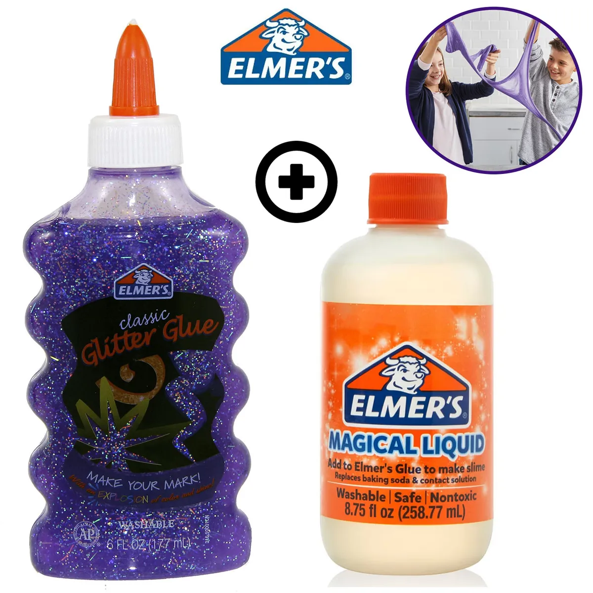 PACK HAZ SLIME GLITTER GLOW LILA - 1