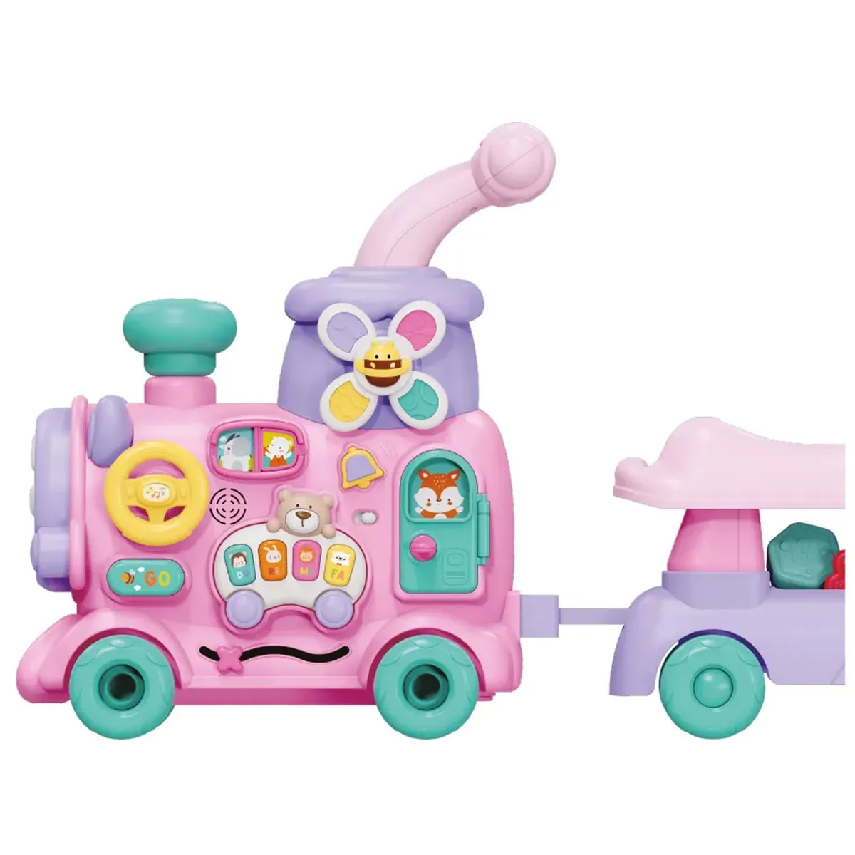 CAMINADOR MULTIFUNCIONAL 'TRAIN WALKER' 5 EN 1 ROSADO - 3