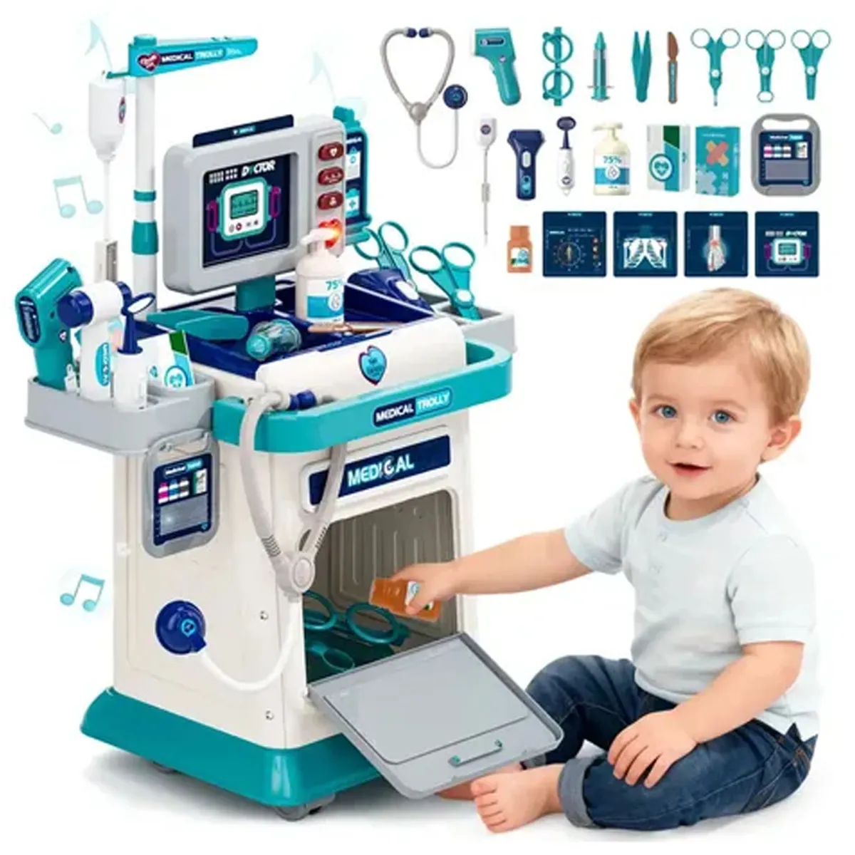 SET DE DOCTOR CARRITO MEDICO 37 PIEZAS - 1