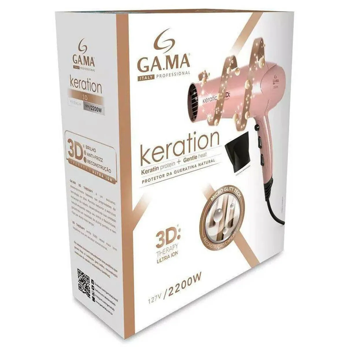 SECADORA DE CABELLO PROFESIONAL GAMA KERATION THERAPY 3D - 7
