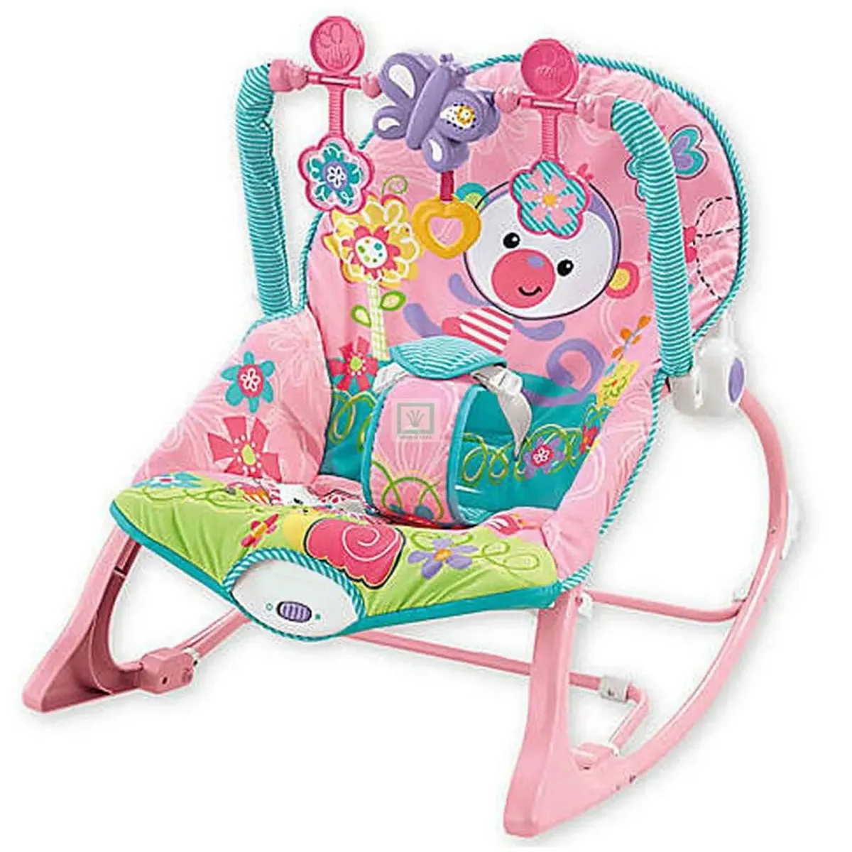 SILLA MECEDORA VIBRADORA MUSICAL MONKEY PINK - 2