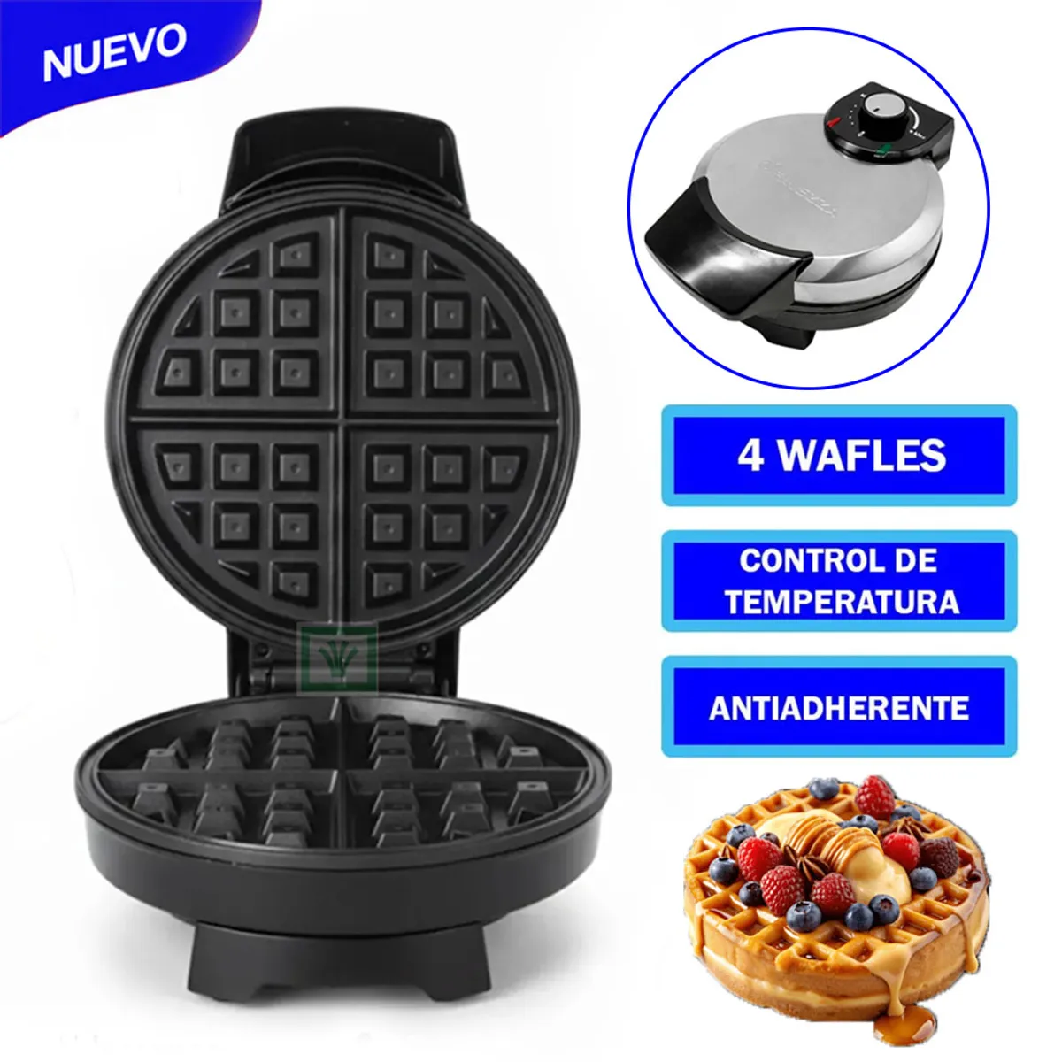 WAFLERA ELÉCTRICA ANTIADHERENTE FINEZZA FZ-816WR - 1