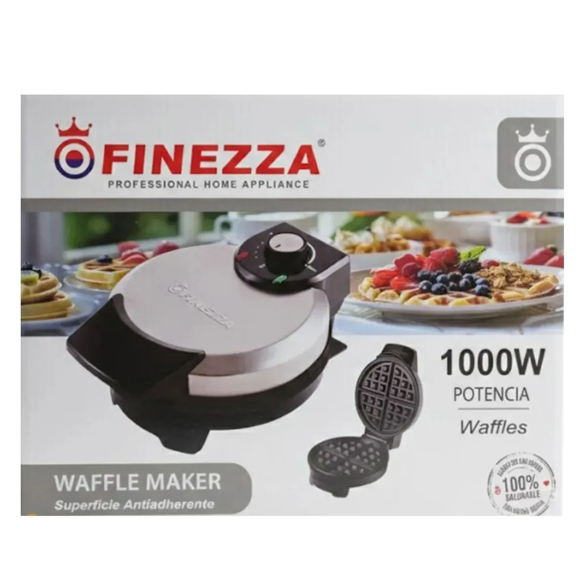 WAFLERA ELÉCTRICA ANTIADHERENTE FINEZZA FZ-816WR - 5