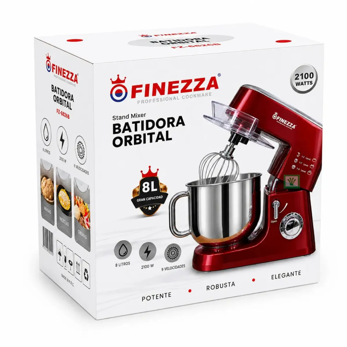 BATIDORA ELÉCTRICA FINEZZA 2100W 8.0L FZ-6826B - 4