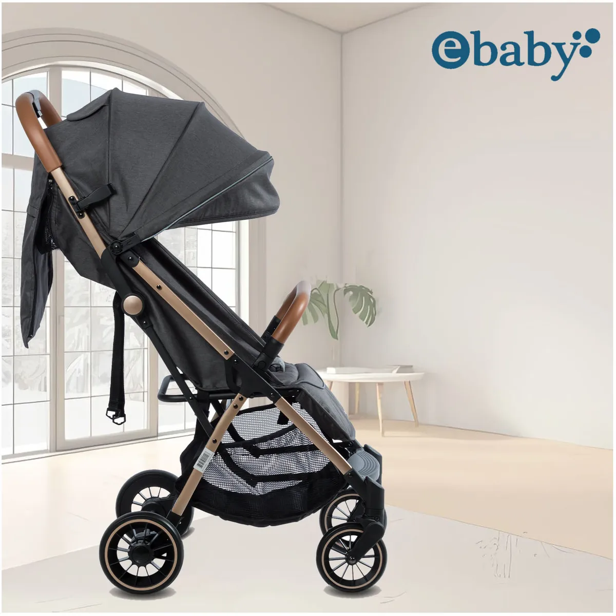 COCHE MALETA PARA BEBÉ «SOFI» DE FÁCIL PLEGADO BLACK - 4