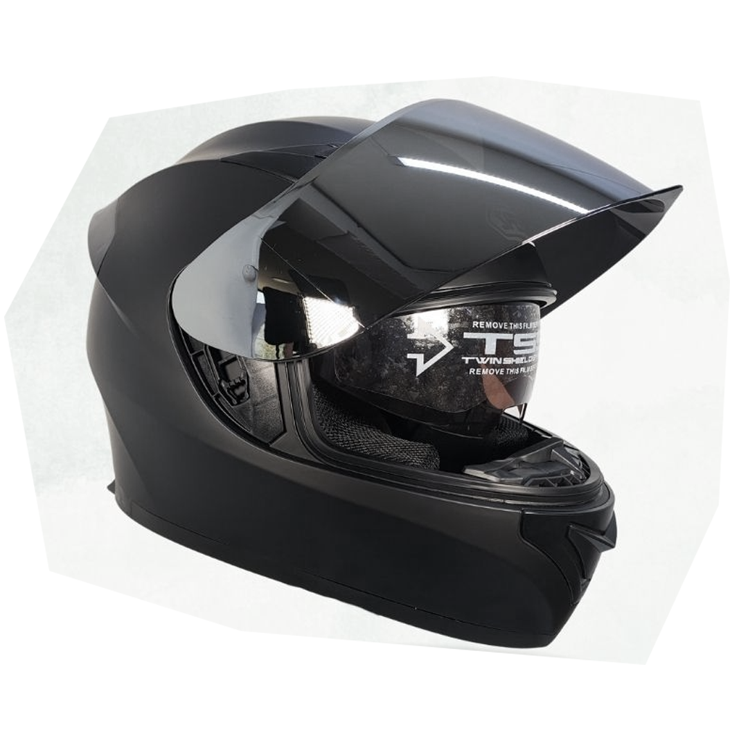 CASCO EXTREME REVOX MOTO CERTIFICADO DOBLE VISOR NEGRO - 2