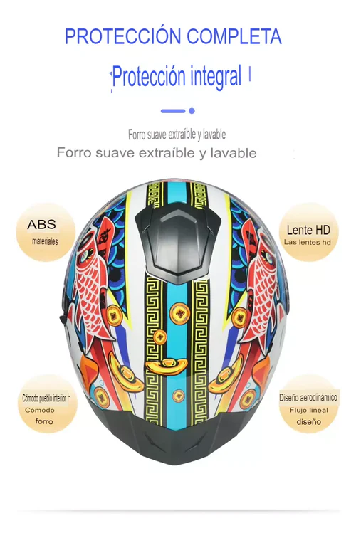 CASCO MOTO CES DOBLE VISOR CON ALERON CAMU VERDE - 2