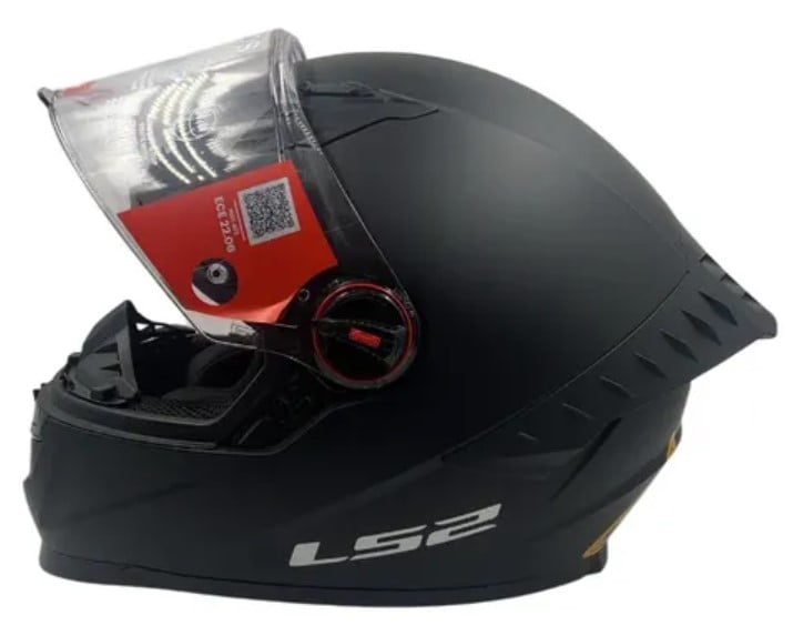 CASCO MOTO LS2 COSMOS NEGRO MATE TRANSPARENTE ECER 2206 - L - 4