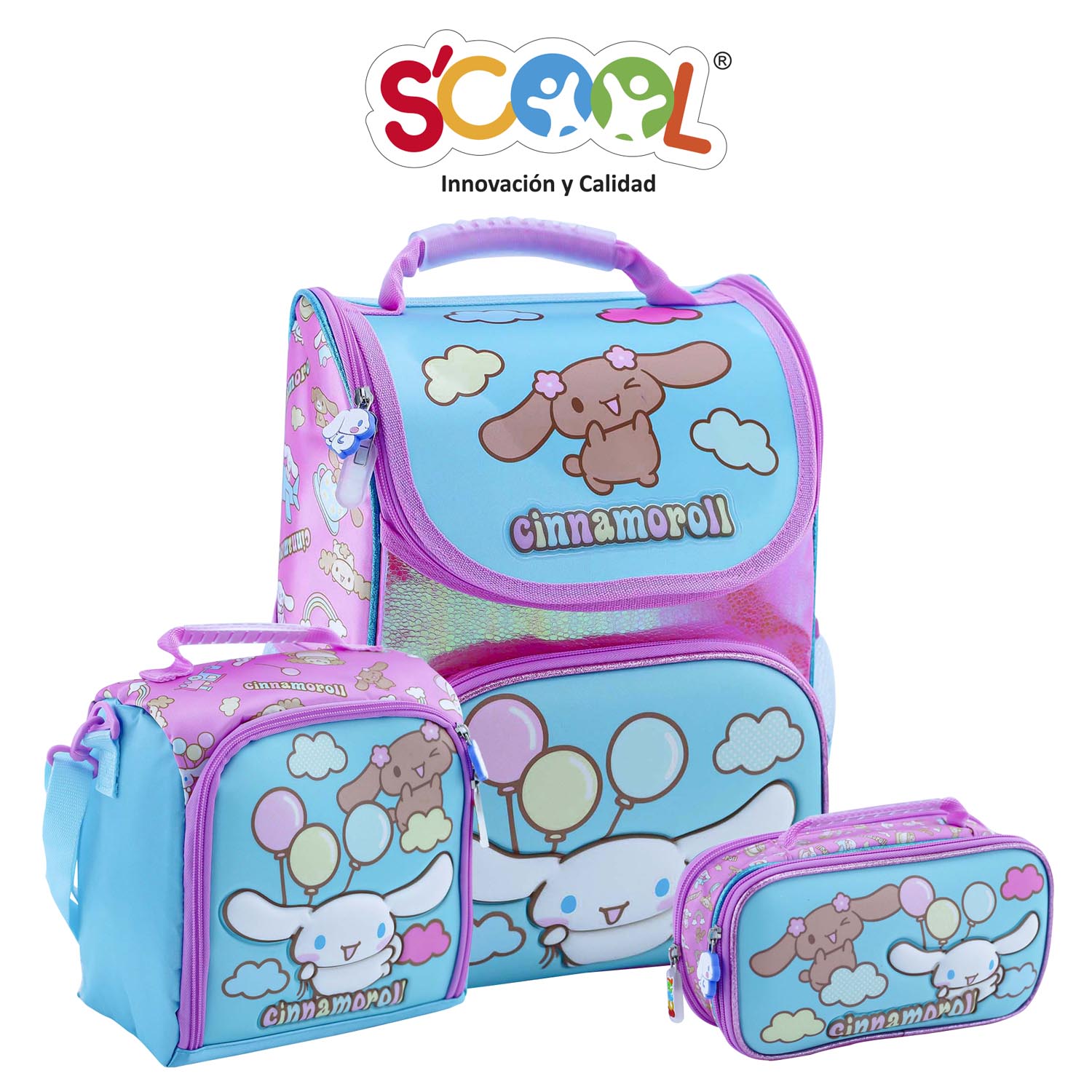 SET MOCHILA PICK SCOOL MAGIC 3D CINNAMOROLL - 1