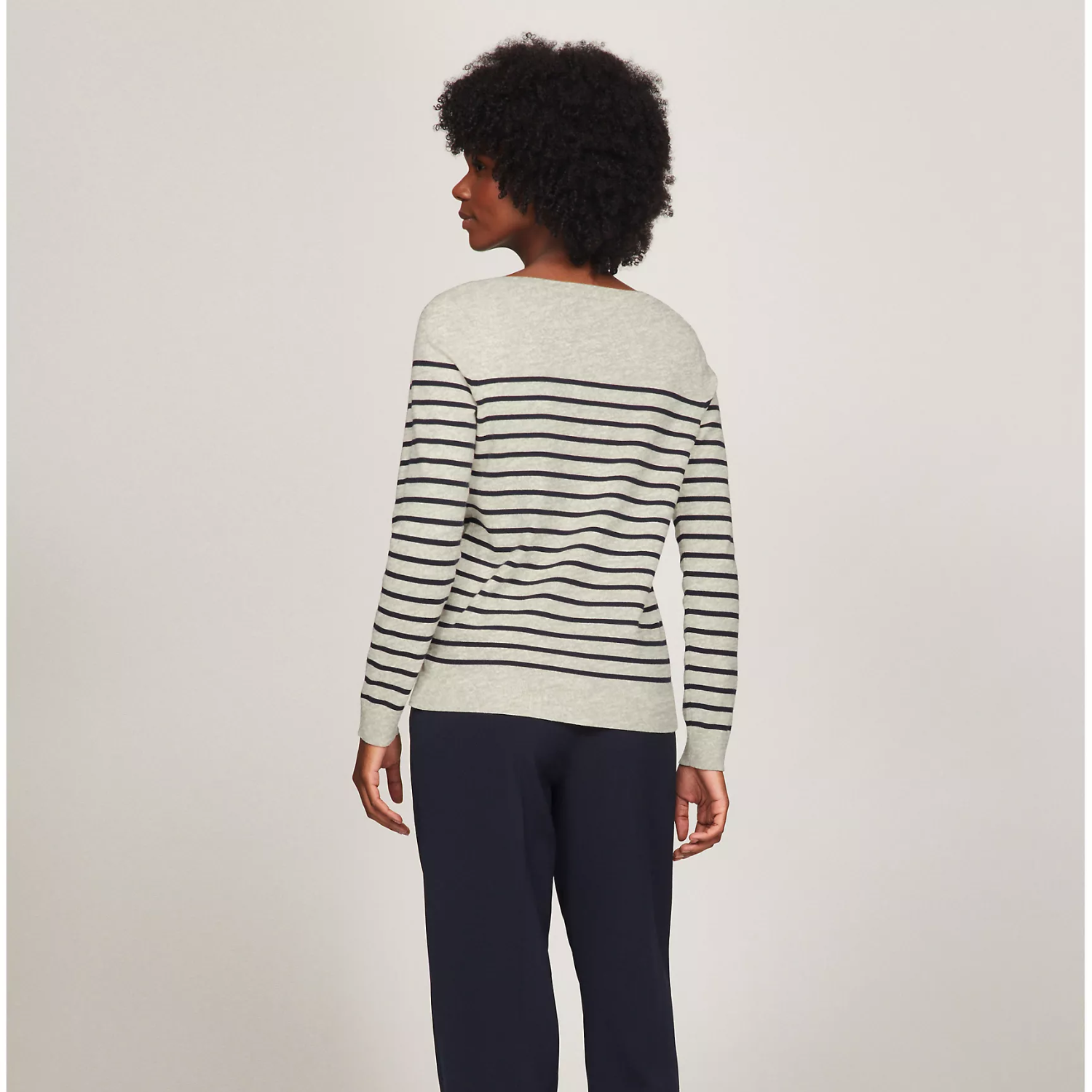 SUETER DE MUJER TOMMY HILFIGER RAYADO BEIGE/AZUL - 4