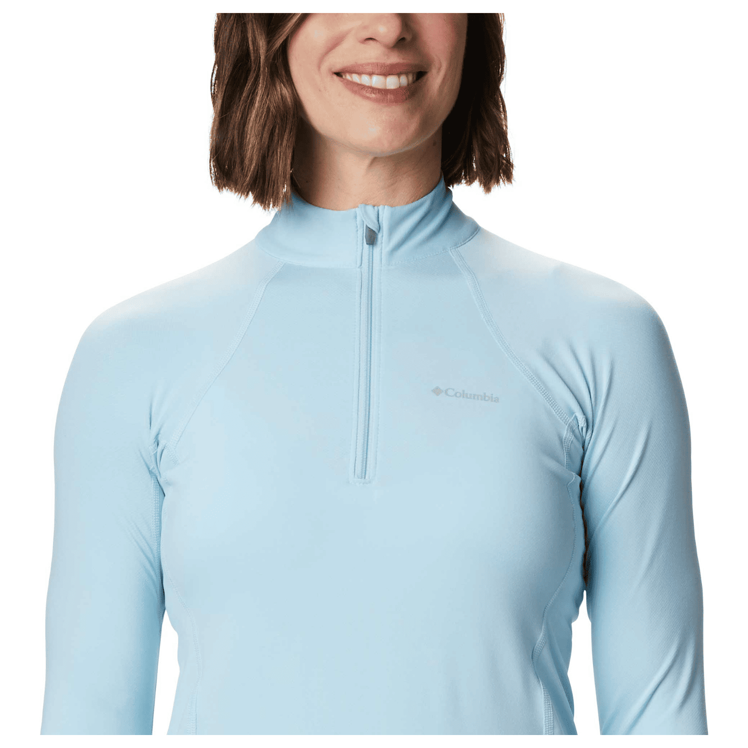 CAMISETA TERMICA INTERIOR MUJER COLUMBIA MIDWEIGHT ONMNI HEAT HALF ZIP GREEN - 2
