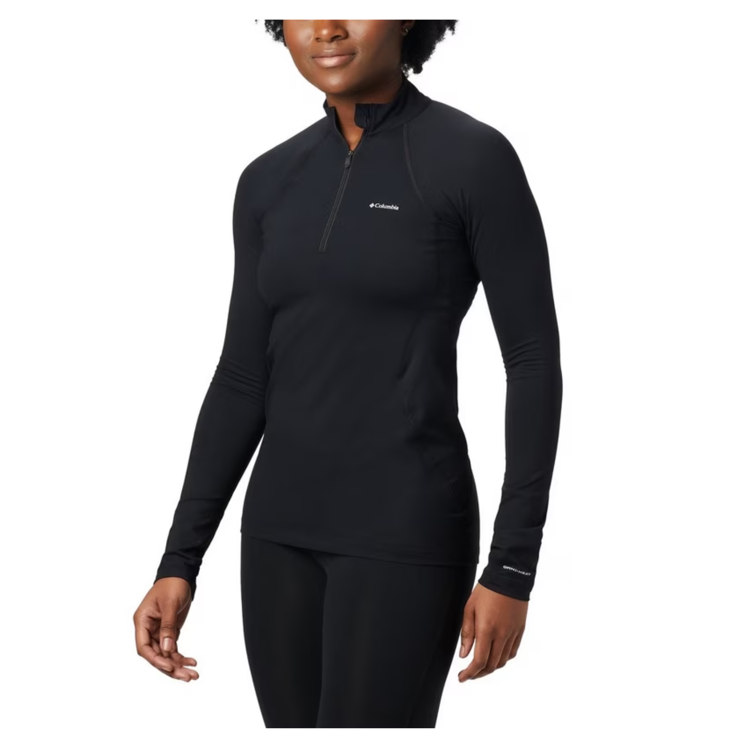 CAMISETA TERMICA INTERIOR MUJER COLUMBIA MIDWEIGHT ONMNI HEAT HALF ZIP BLACK - 1