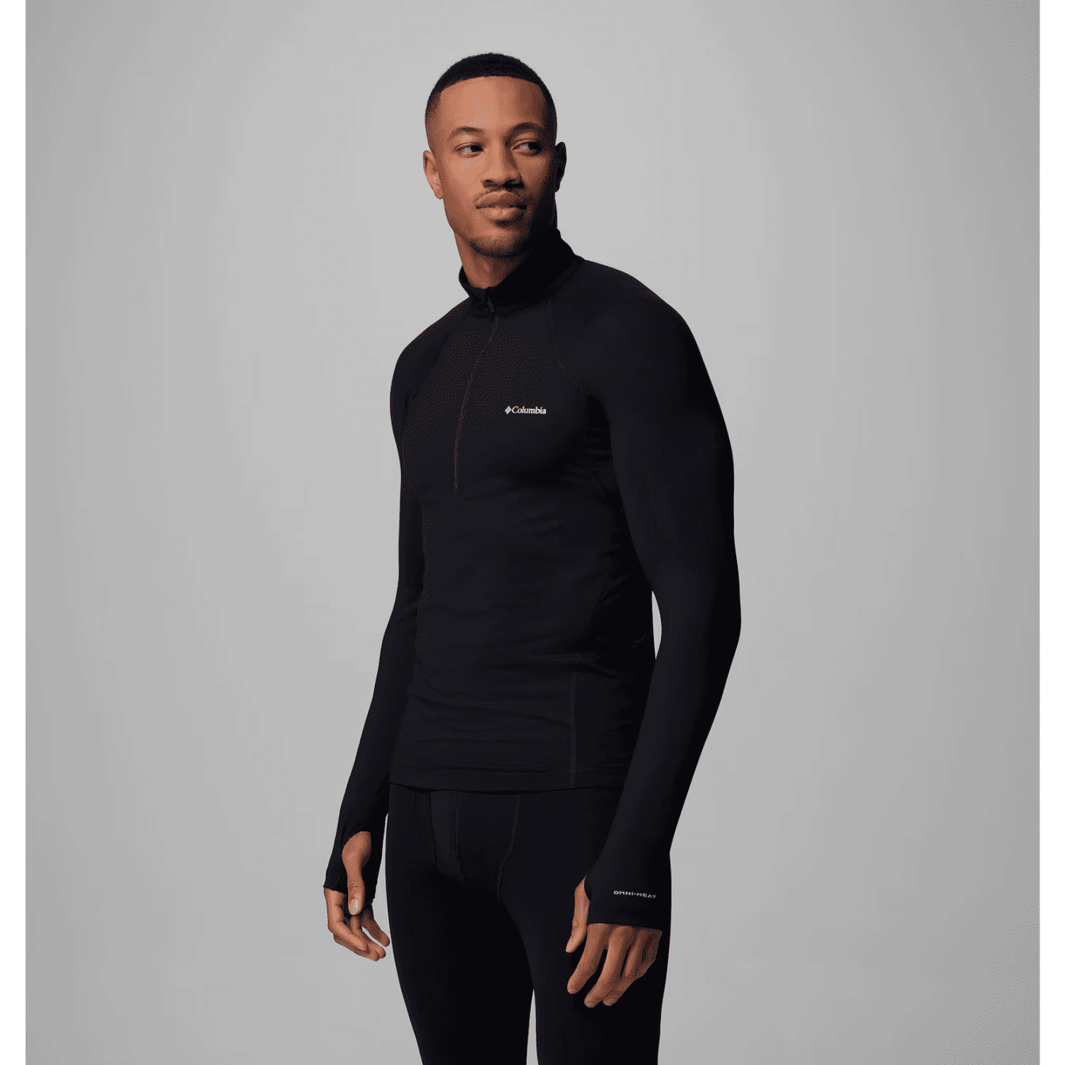 CAMISETA TERMICA INTERIOR HOMBRE COLUMBIA MIDWEIGHT ONMNI HEAT HALF ZIP BLACK - 3