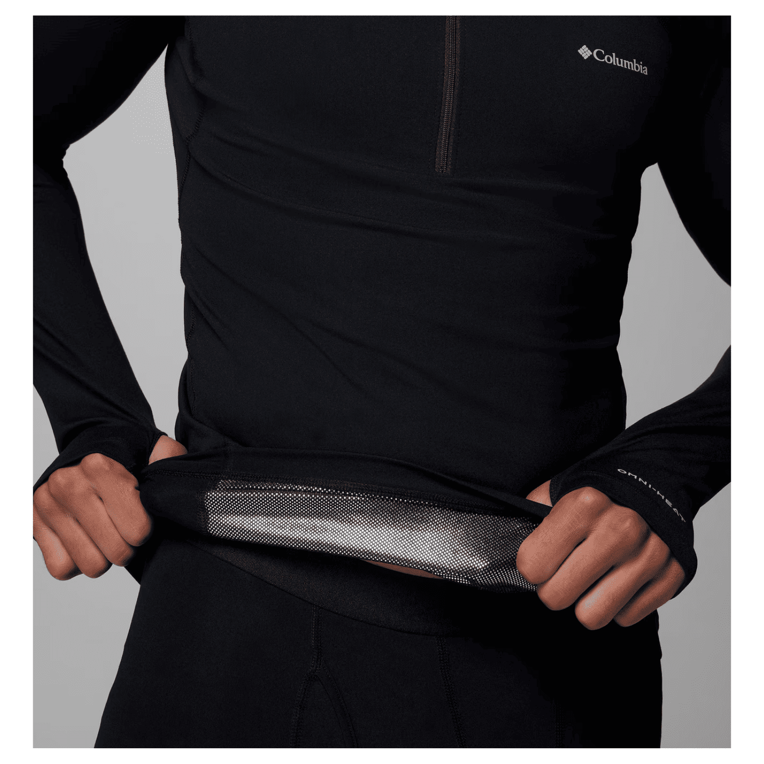 CAMISETA TERMICA INTERIOR HOMBRE COLUMBIA MIDWEIGHT ONMNI HEAT HALF ZIP BLACK - 6