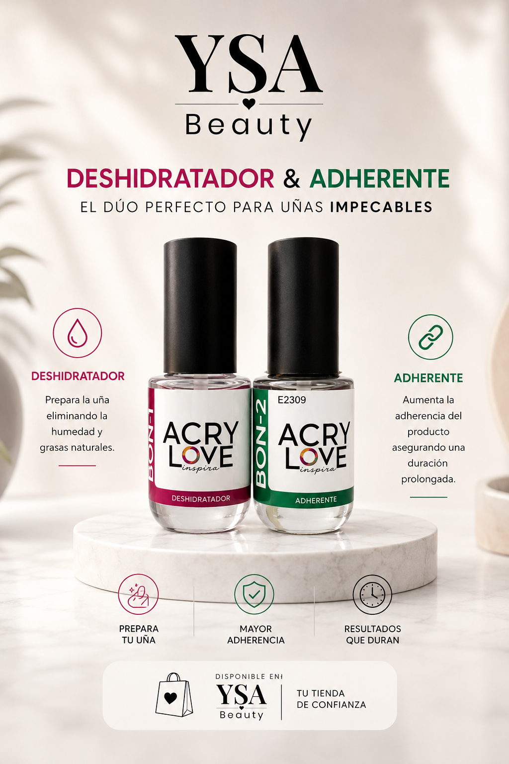 SET ACRY LOVE DUO DESHIDRATADOR ADHERENTE ACRYLOVE - 1