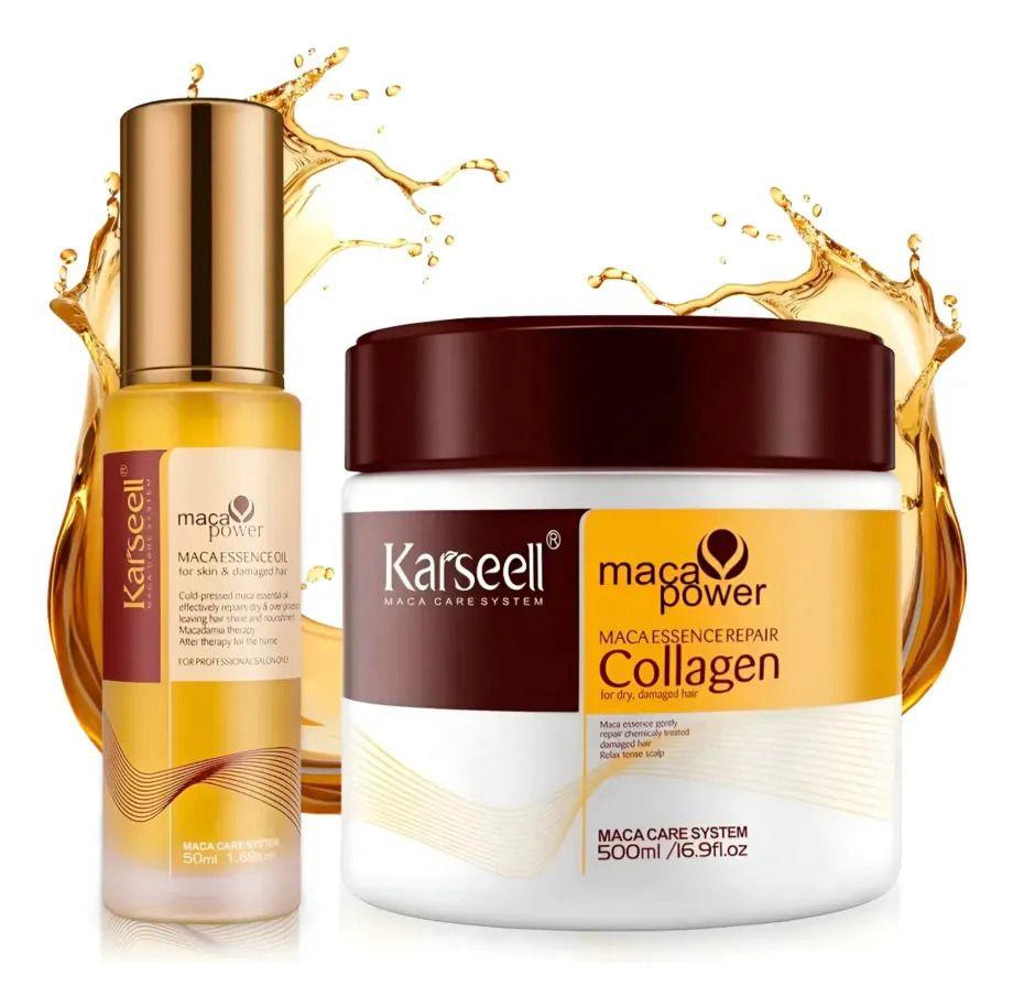 KIT REPARACION CAPILAR KARSELL MASCARILLA + ACEITE - 1