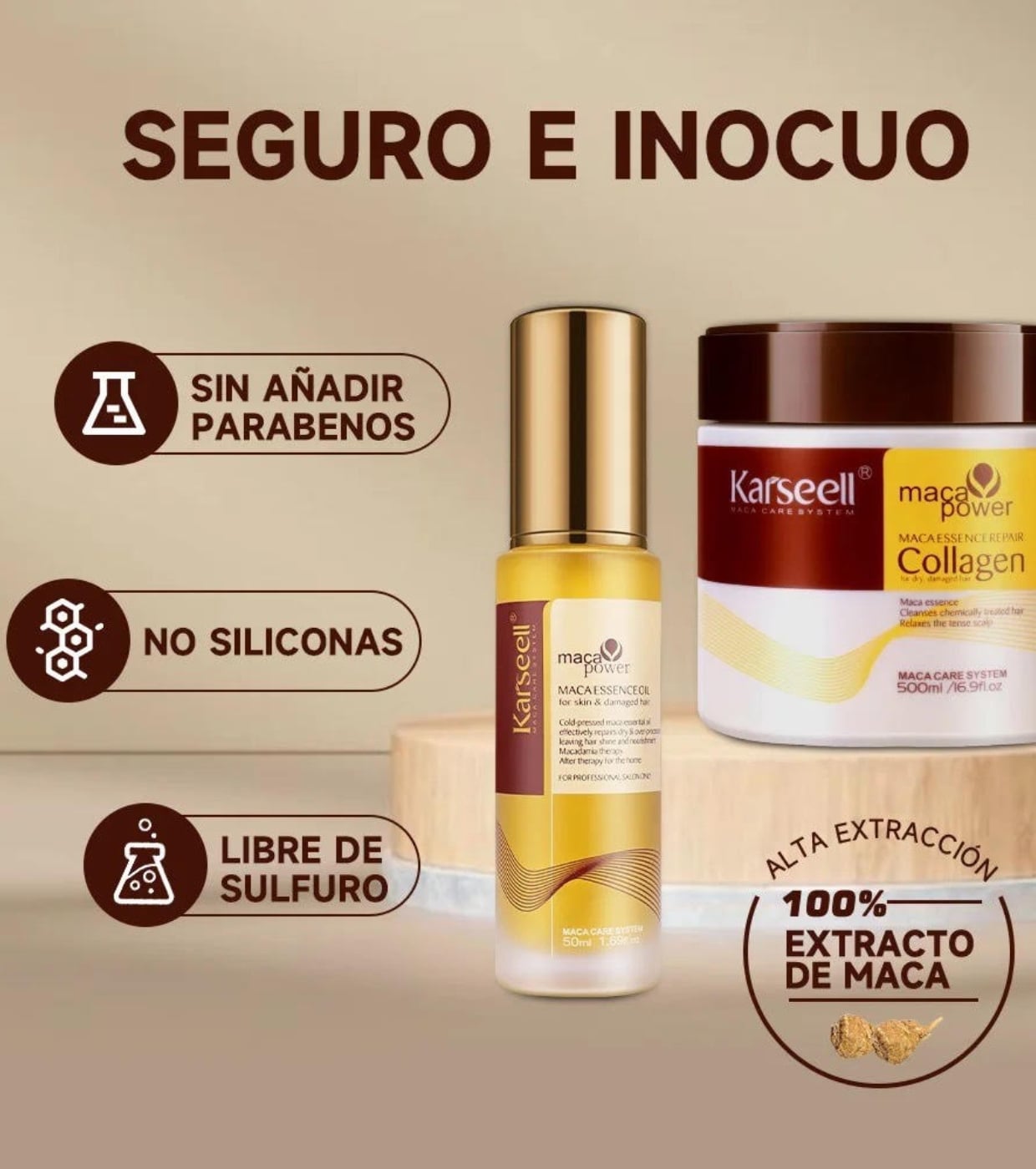 KIT REPARACION CAPILAR KARSELL MASCARILLA + ACEITE - 2