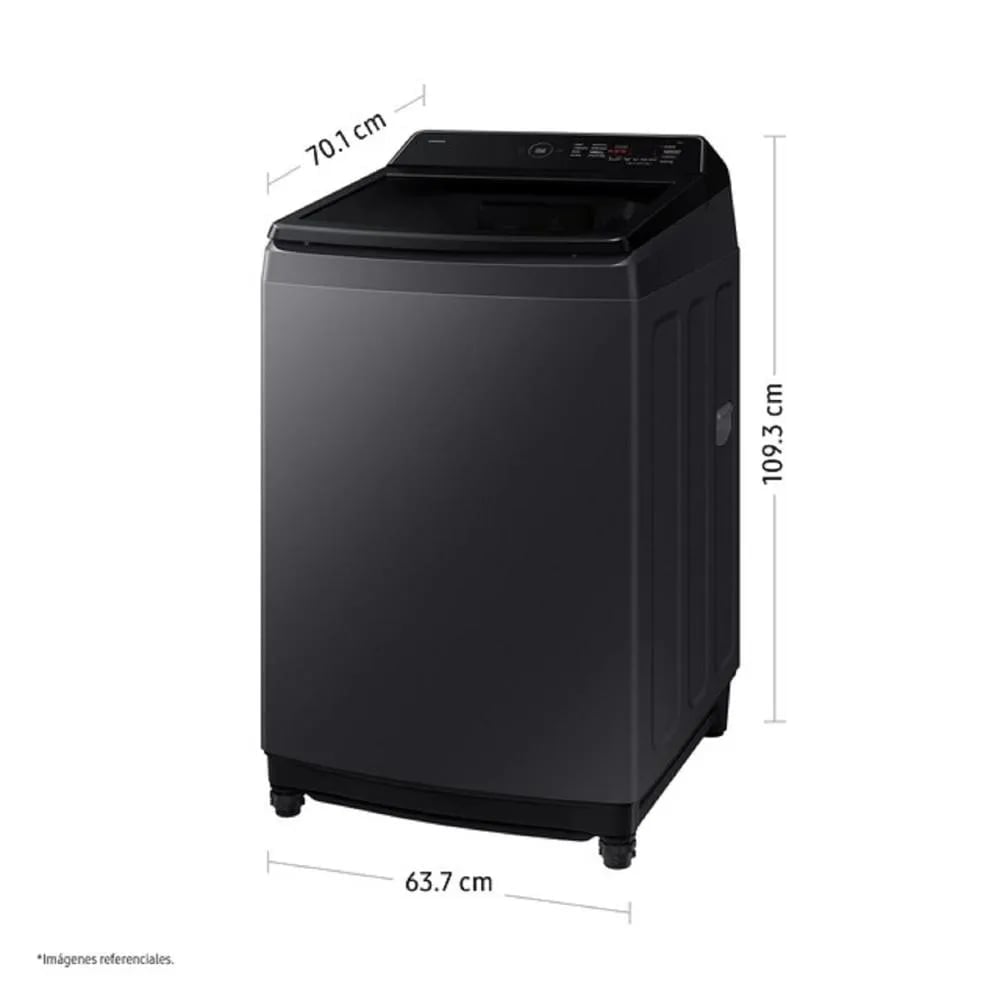 LAVADORA SAMSUNG 19KG ECOBUBBLE WA40F19E7CPE - GRIS GRAFITO - 2